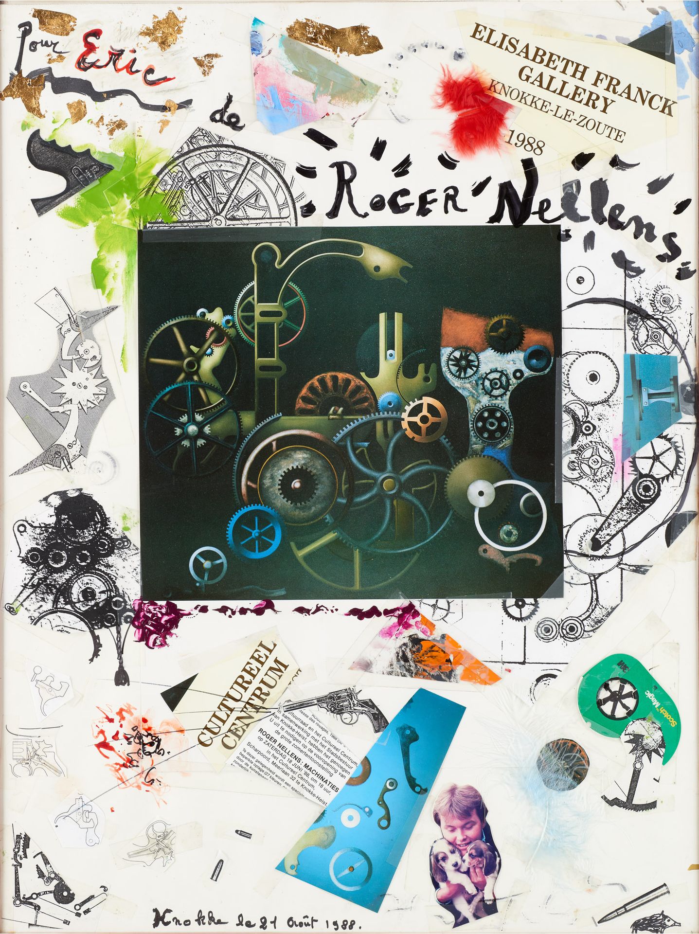 Roger NELLENS École belge (1937) Mixed media, collage: Composition.

Signed, loc&hellip;