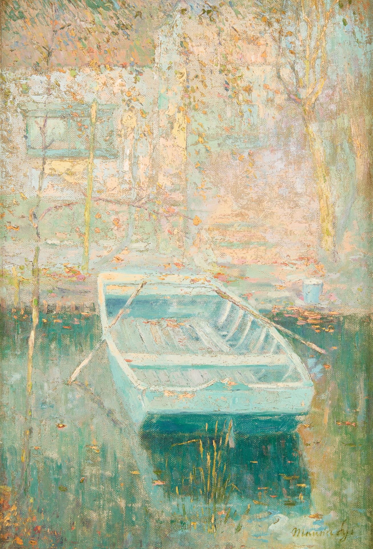 Maurice SYS École hollandaise (1880-1972) Öl auf Leinwand: Das vertäute Boot.

U&hellip;