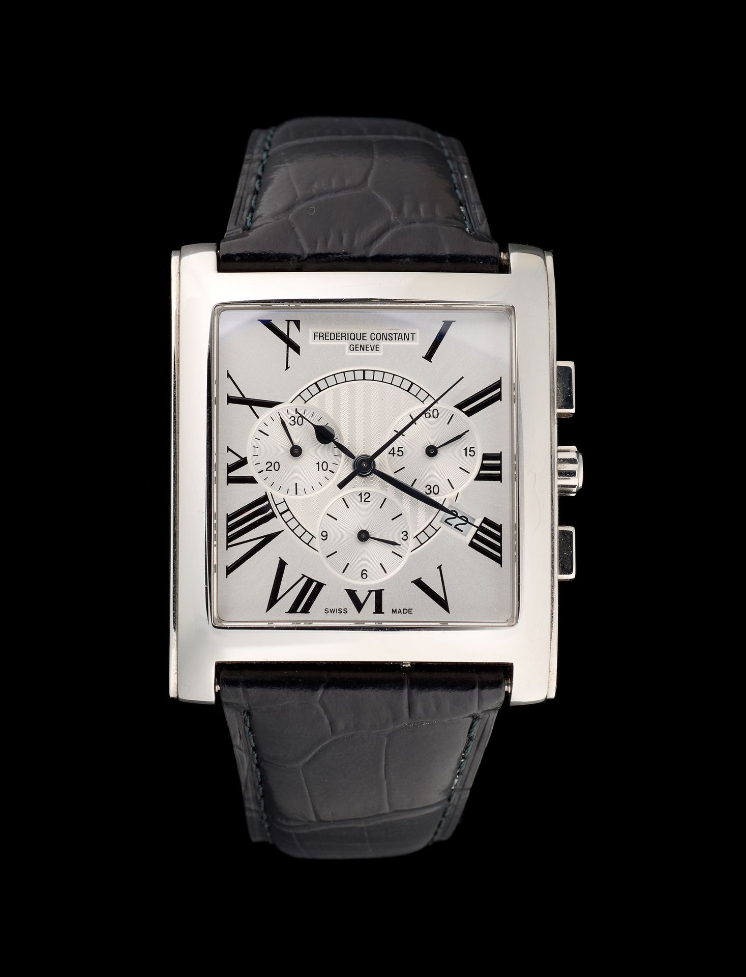 Frédérique Constant. Horlogerie: Montre-bracelet d'homme en acier, mouvement à q&hellip;