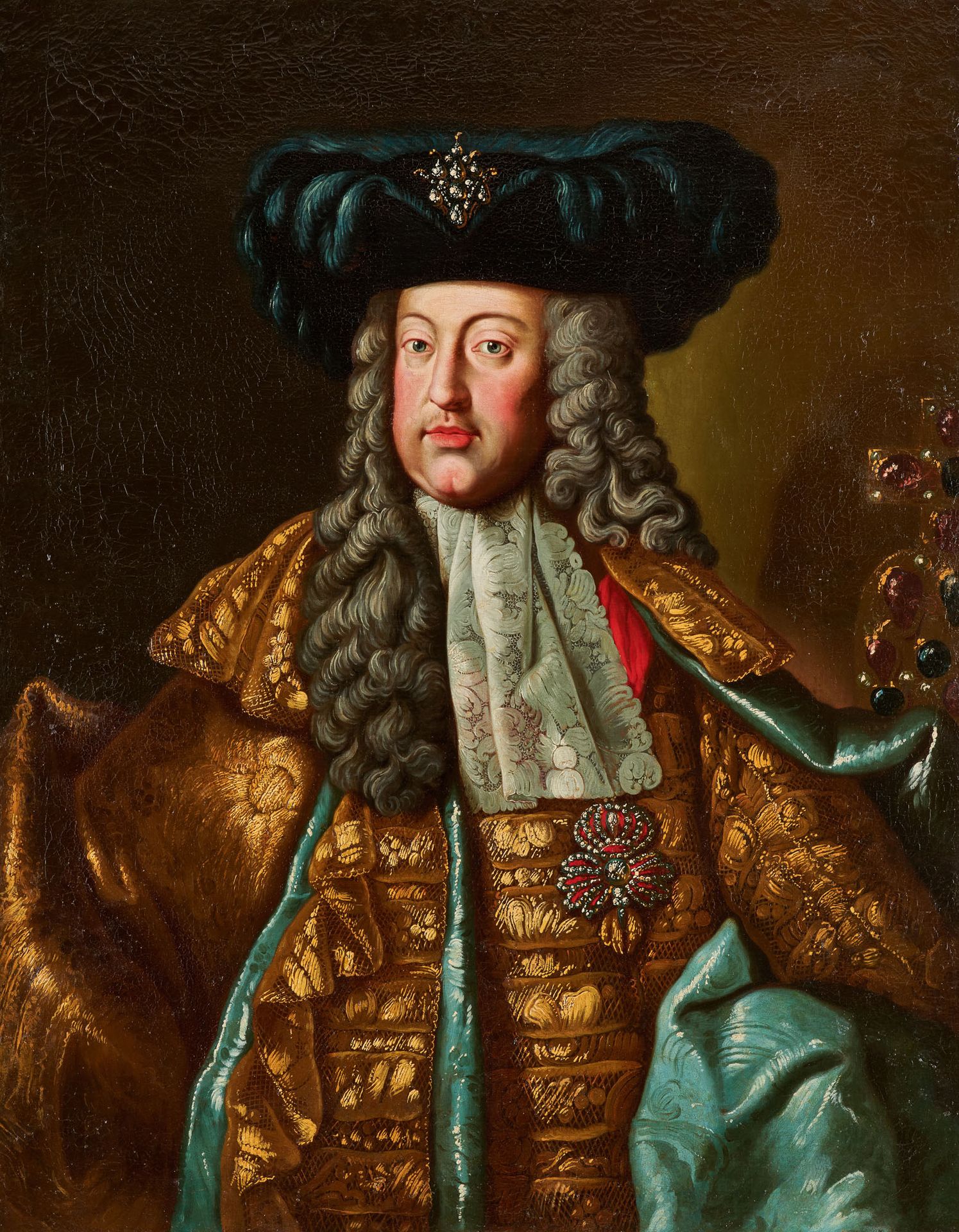École italienne 18e. 
Óleo sobre lienzo (forrado): Retrato de Francisco I, emper&hellip;