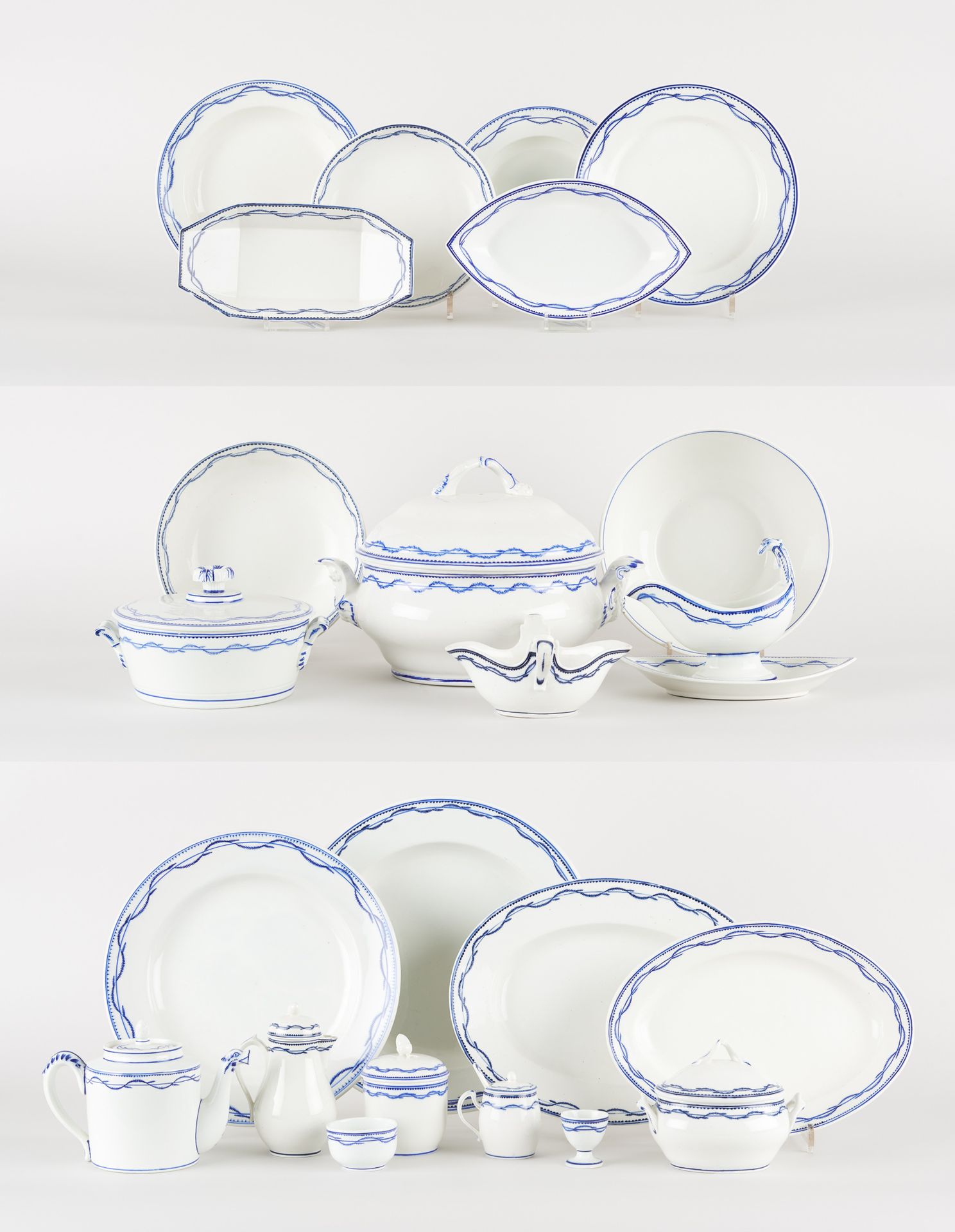 Tournai. Céramique: Lot se composant de cent quatre-vingt neuf pièces en porcela&hellip;