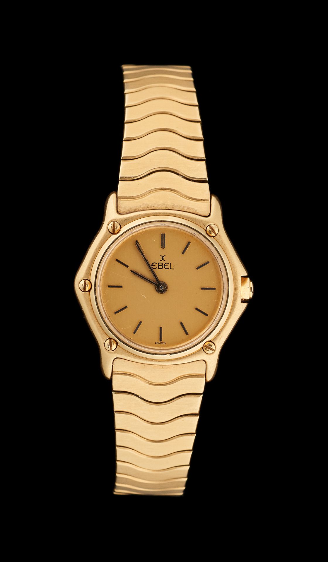 EBEL. Horlogerie: Montre-bracelet de dame en or jaune, mouvement à quartz, avec &hellip;