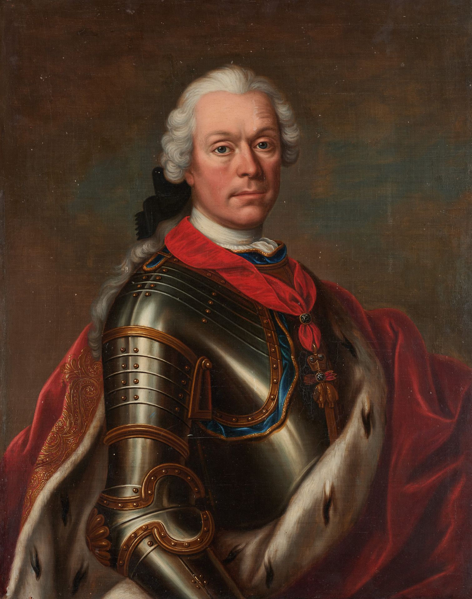 École flamande circa 1800. Oil on canvas: Portrait of a man in armor with the or&hellip;