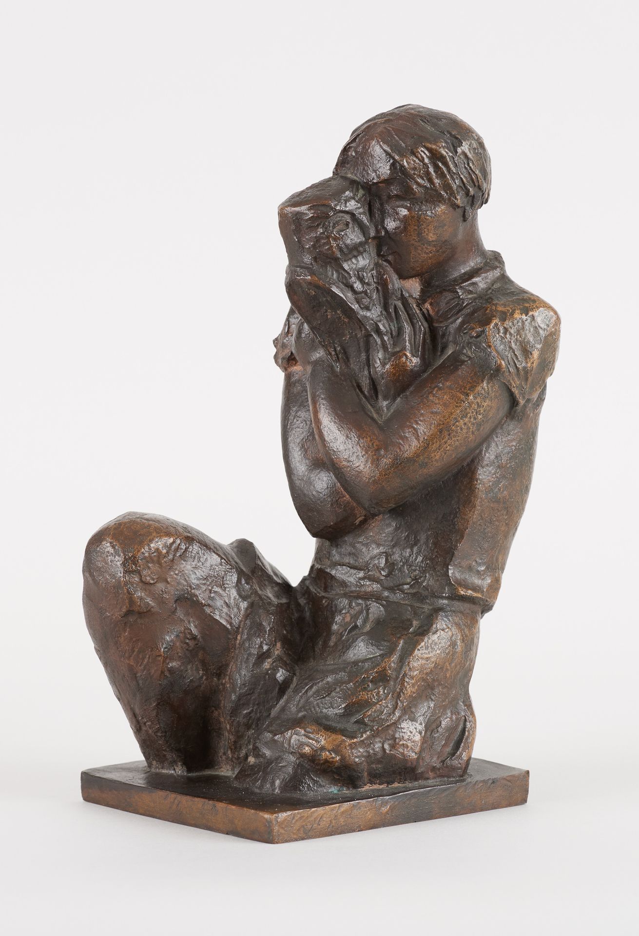 Jozef CANTRÉ École belge (1890-1957) Scultura in bronzo con patina marrone: Tijl&hellip;