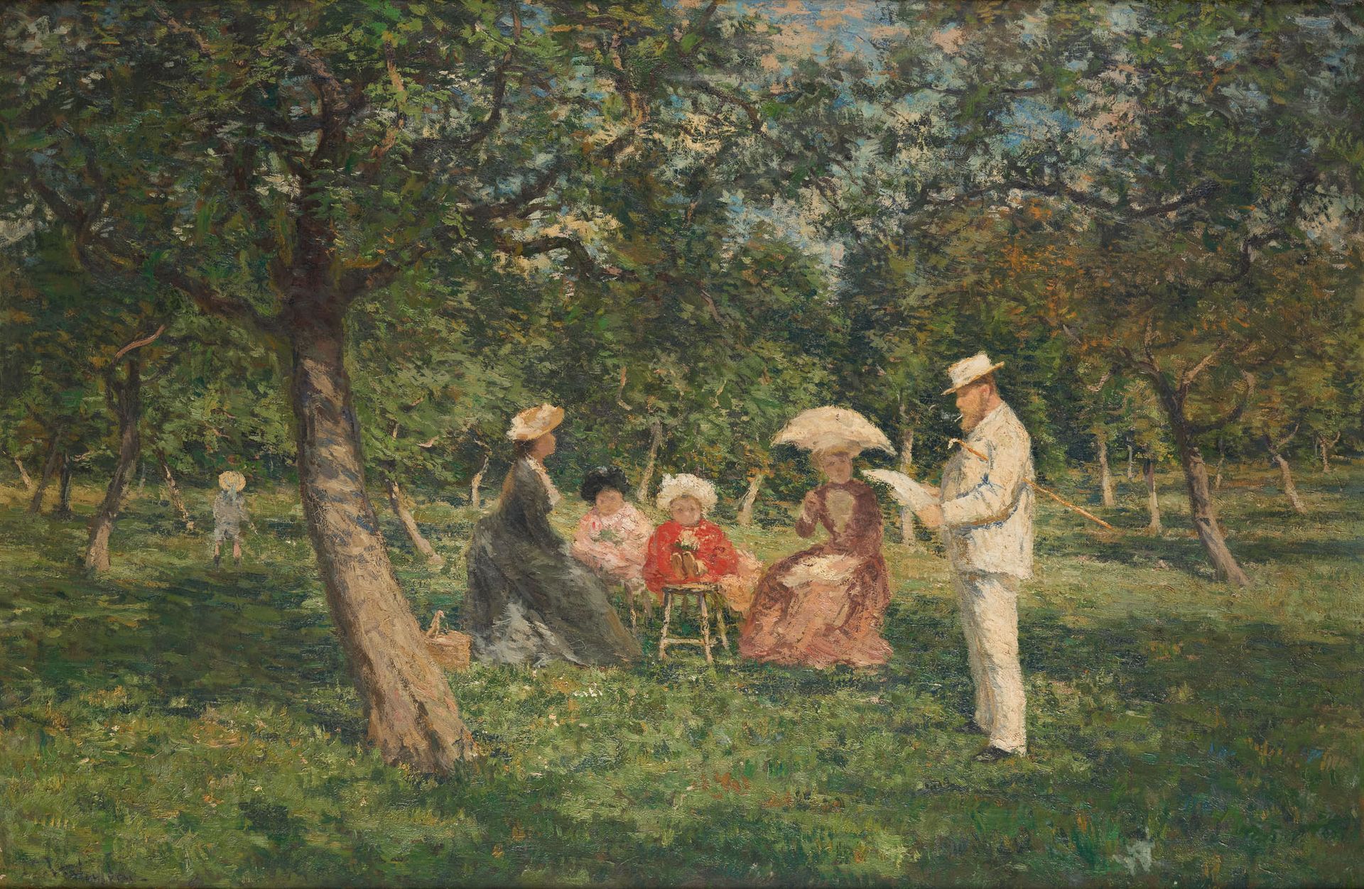 Isidore VERHEYDEN École belge (1846-1905). Huile sur toile: Camille Lemonnier en&hellip;