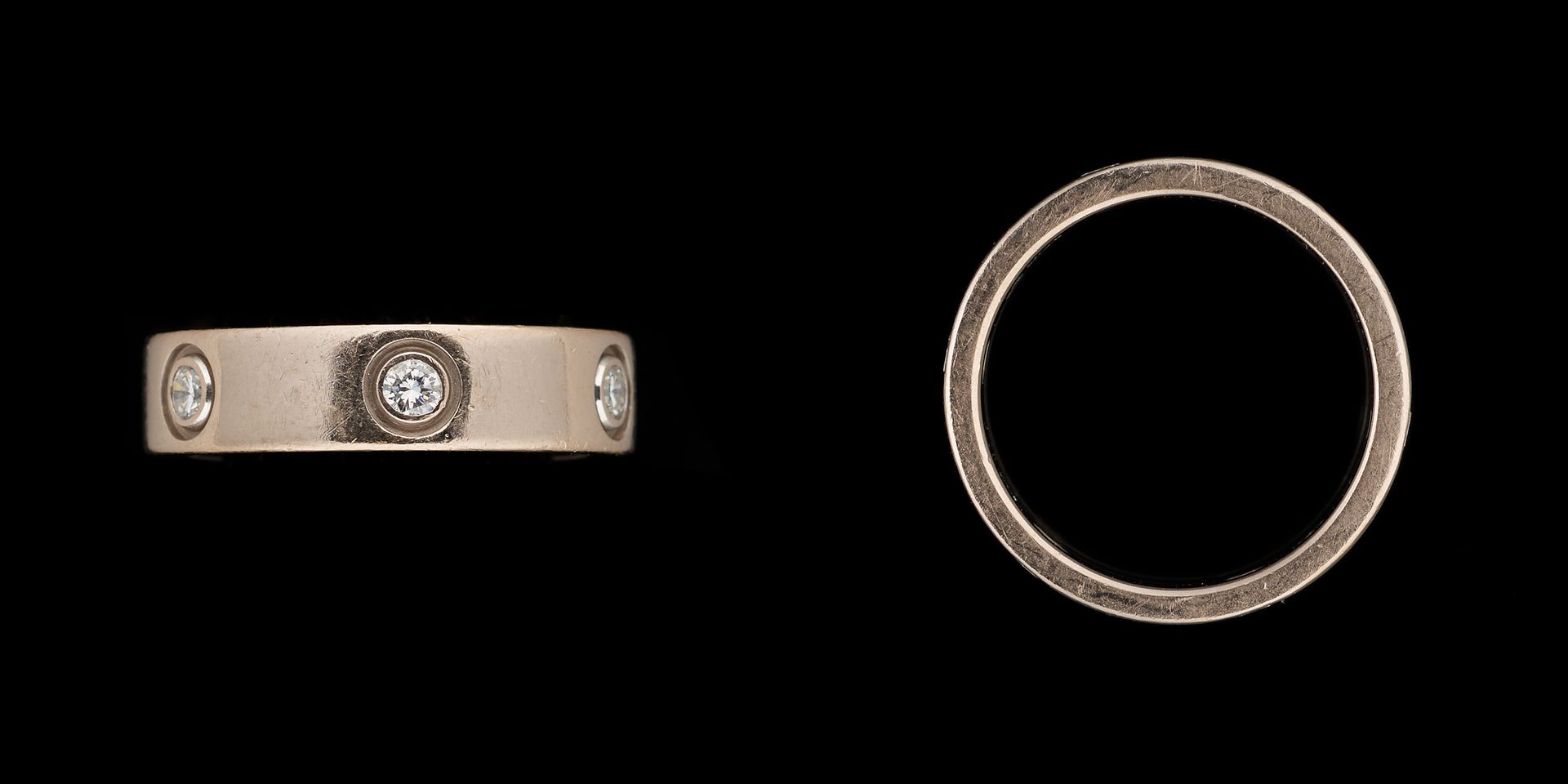 CARTIER. Schmuckstück: Ring "Love" aus Weißgold mit Diamanten von +/- 0,50 Karat&hellip;