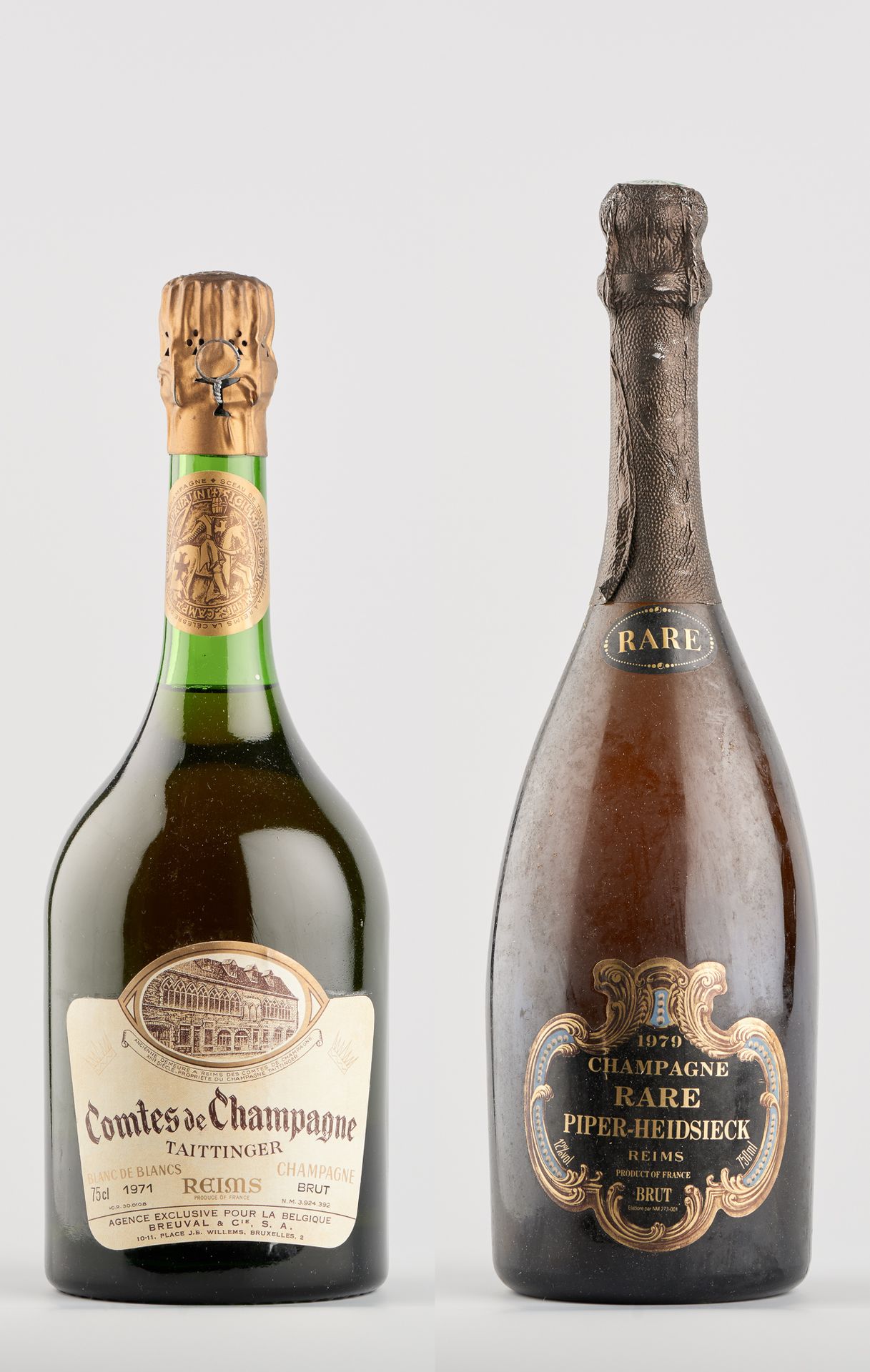 VIN CHAMPAGNE PIPER HEIDSCICK，稀有，1979年，1左右。

COMTES DE CHAMPAGNE, TAITTINGER, Bl&hellip;