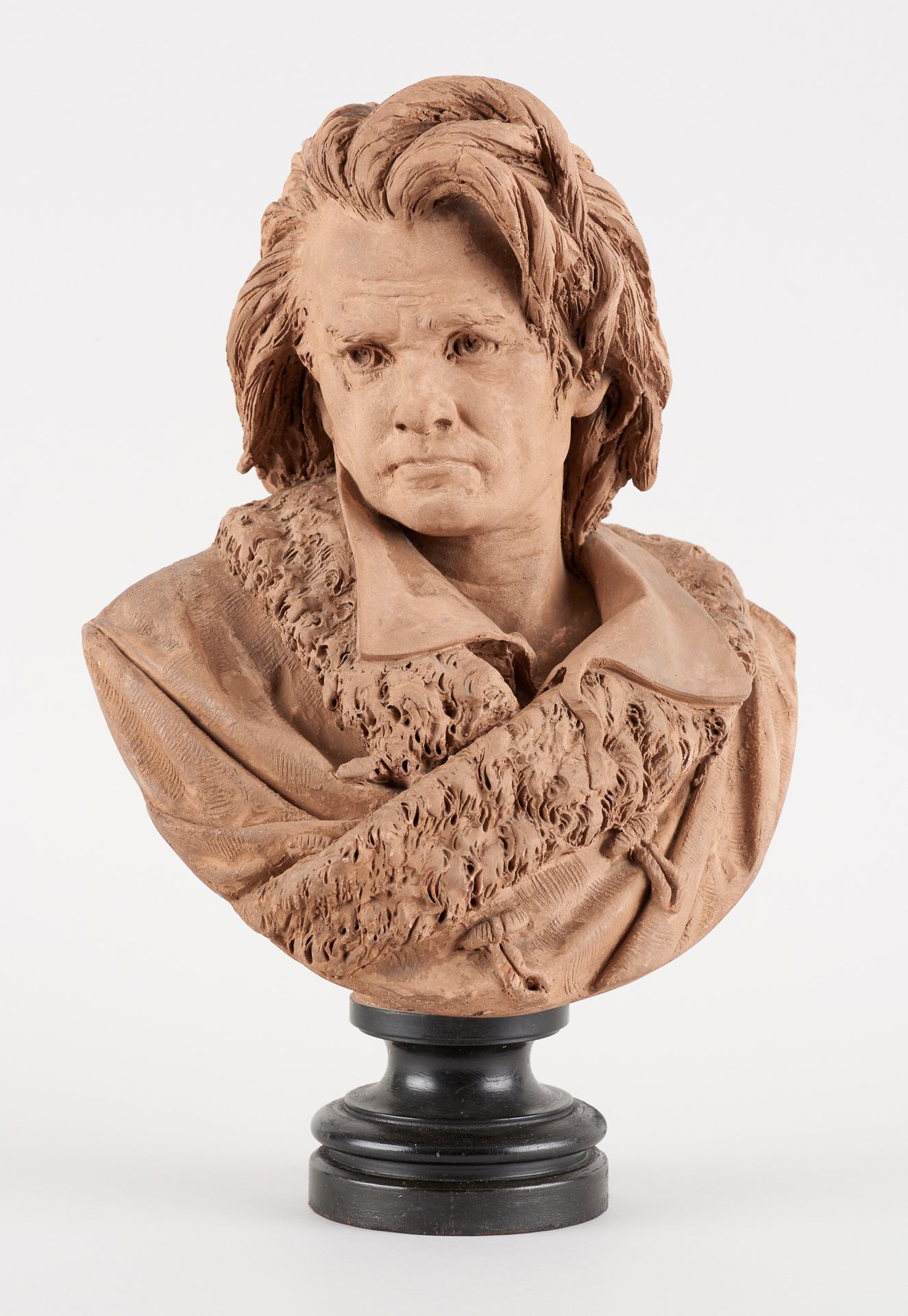 CARRIER-BELLEUSE École française (1824-1887) Terracotta sculpture: Bust of Beeth&hellip;