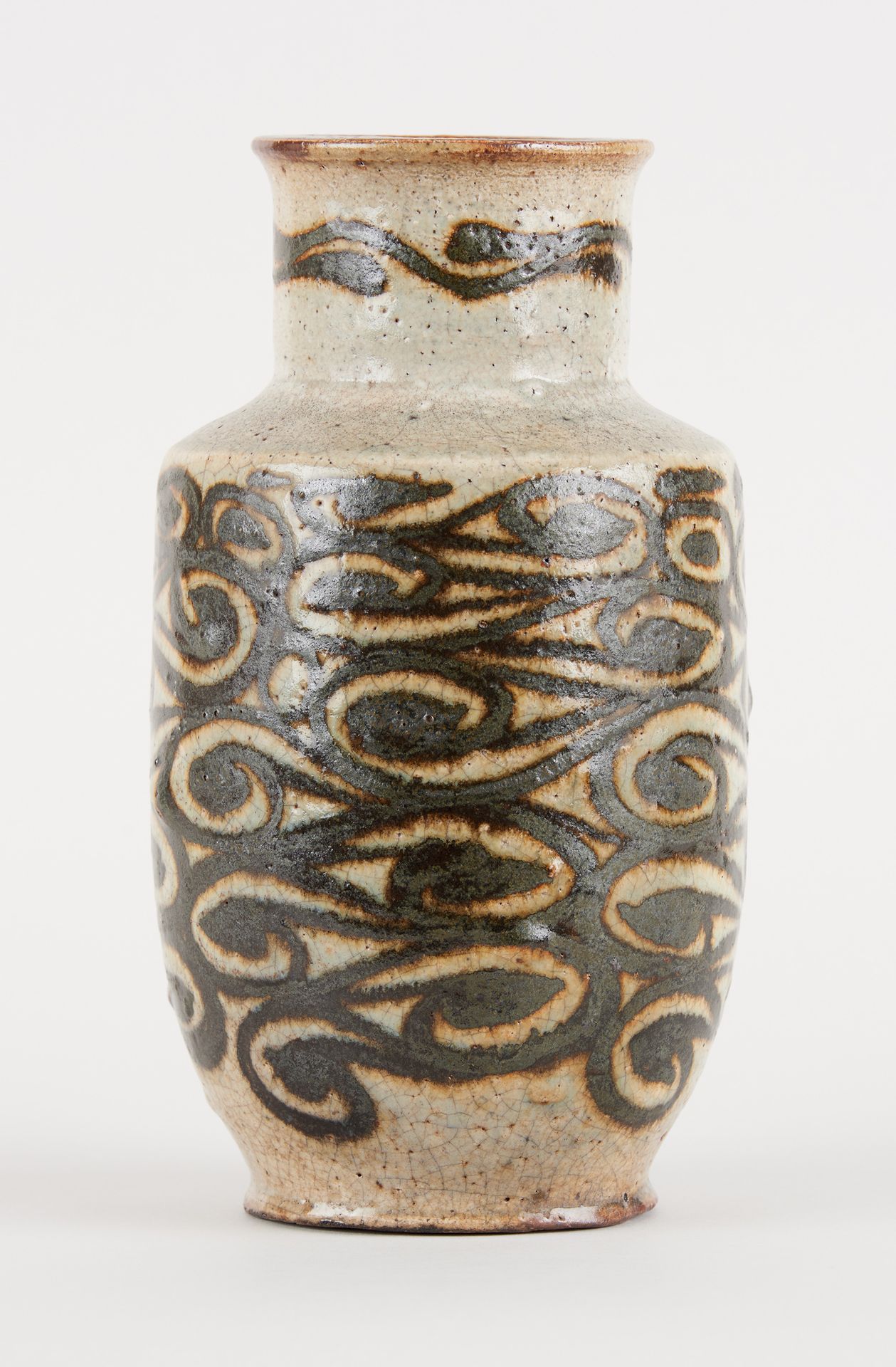 Baron Pierre PAULUS de CHATELET École belge (1881-1959) Keramik: Vase aus glasie&hellip;