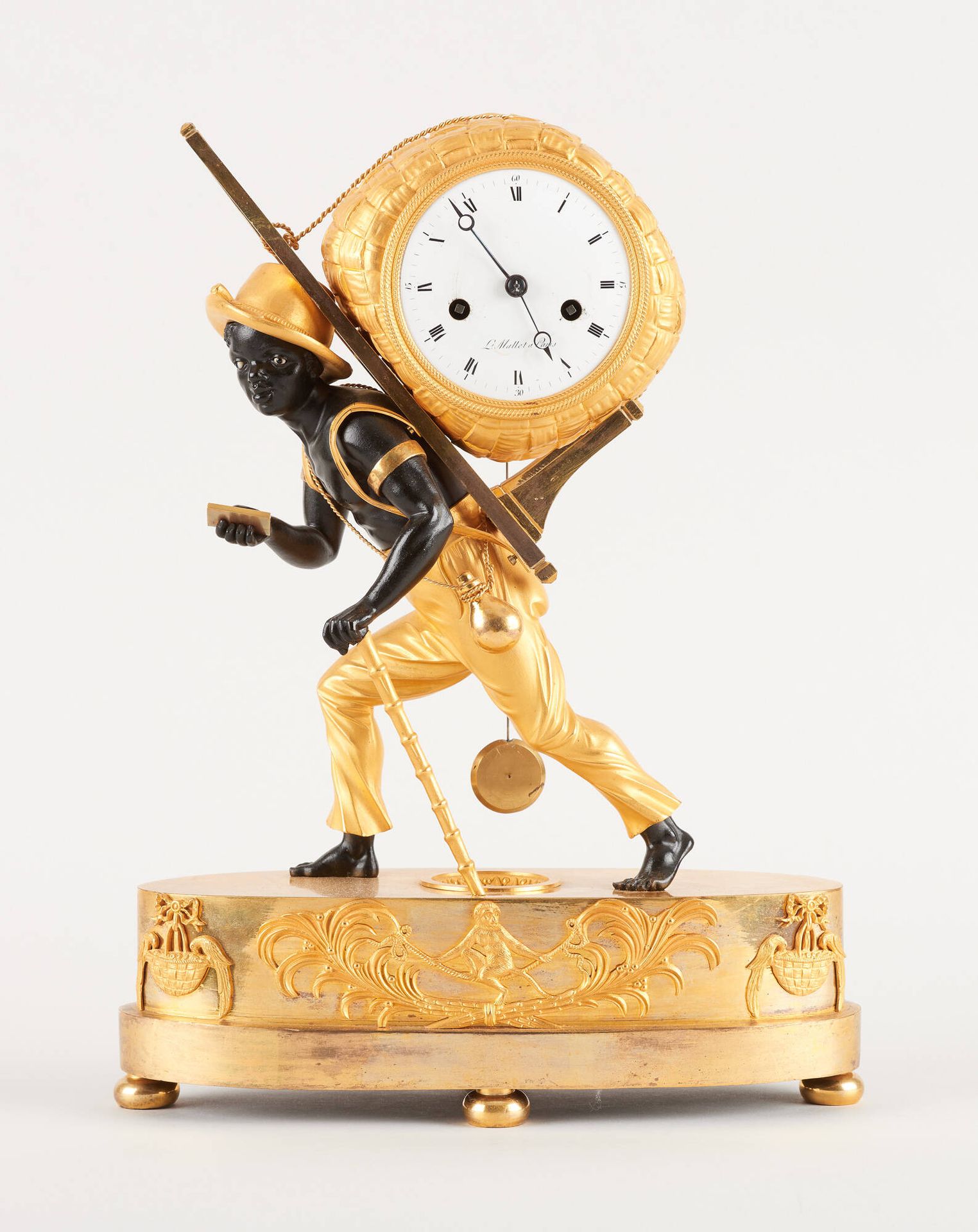Le Mallet à Paris, d'époque Empire. Watches: Elegant double patina bronze portef&hellip;