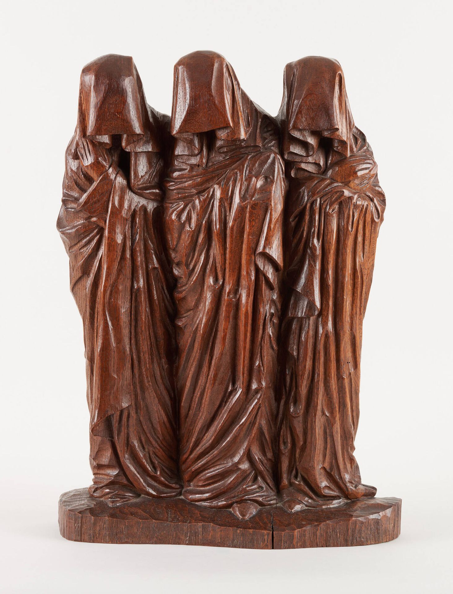 George MINNE École belge (1866-1941). Escultura de madera: "Las tres santas muje&hellip;