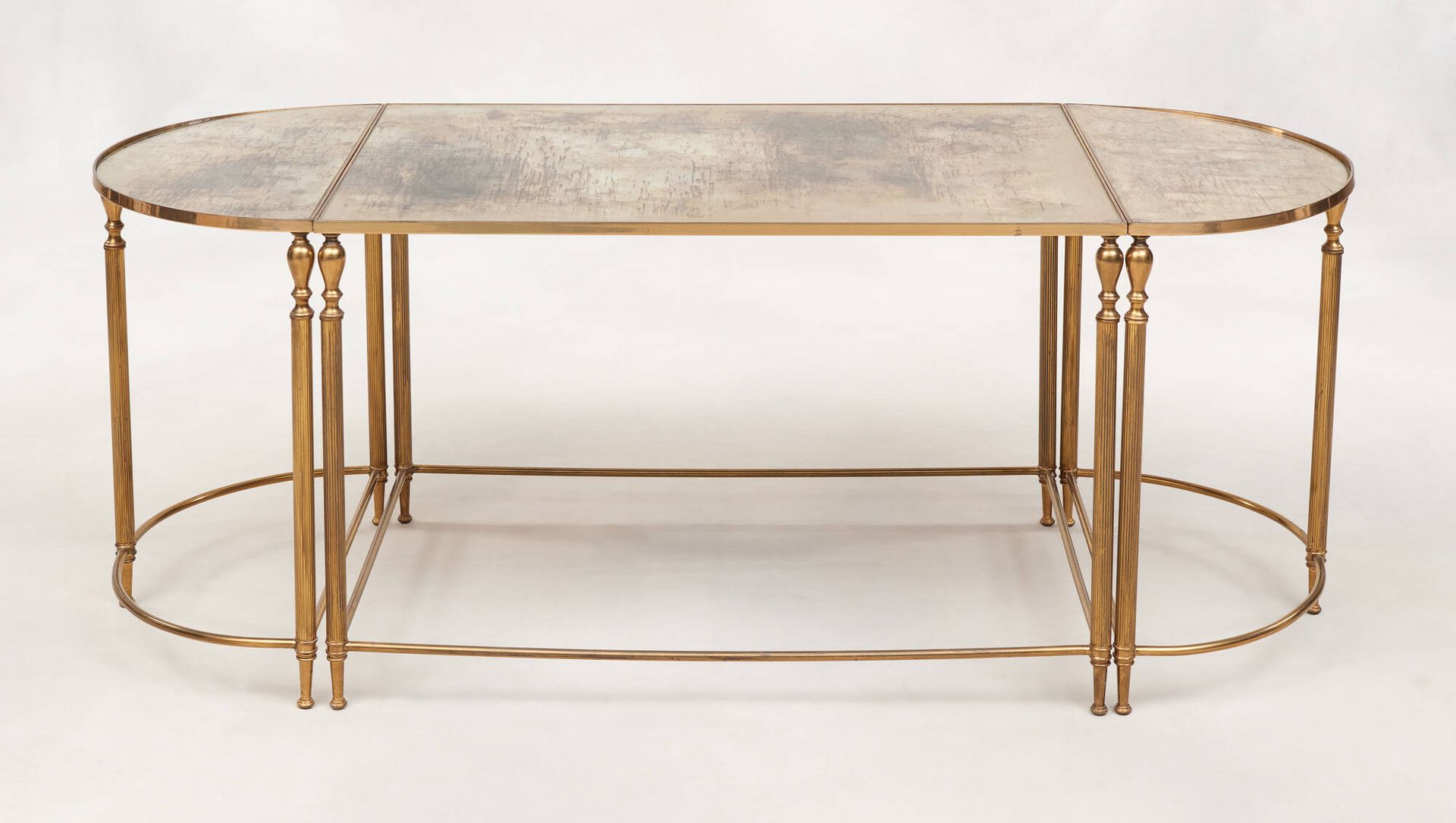 Maison Jansen. Meuble: Table de salon de forme rectangulaire en bronze et verre &hellip;