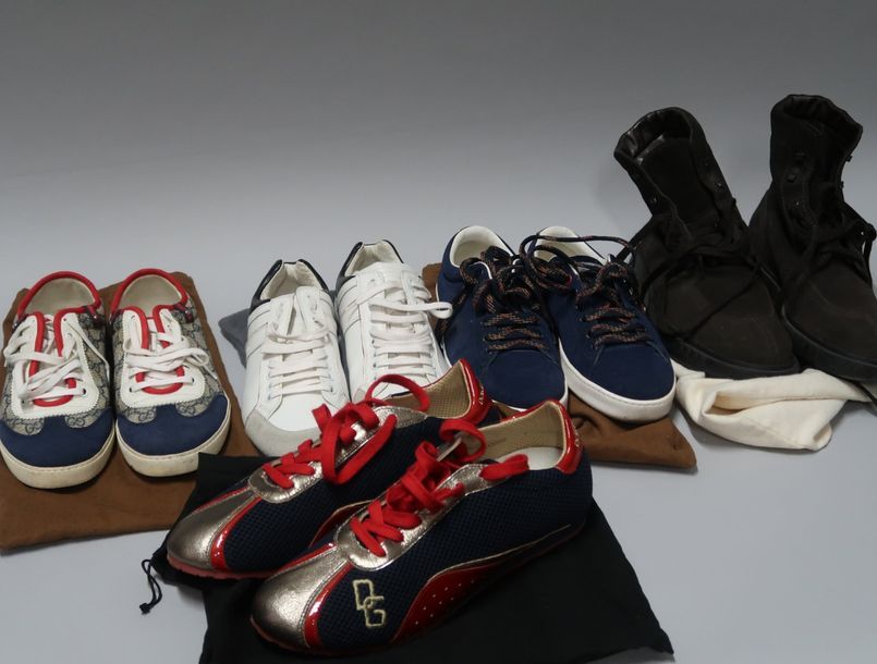 Null 5 paires de chaussures et baskets Dolce & Gabbana, Dior, Gucci...

Taille 6&hellip;
