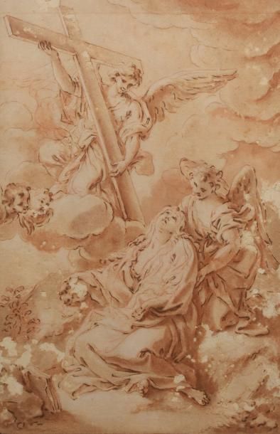 Ecole italienne du XVIIe siècle 
Marie-Madeleine recevant la croix du Christ por&hellip;