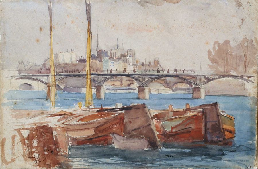 Raoul DUFY (Le Havre, 1877 - Forcalquier, 1953) "La passerelle du pont des Arts,&hellip;
