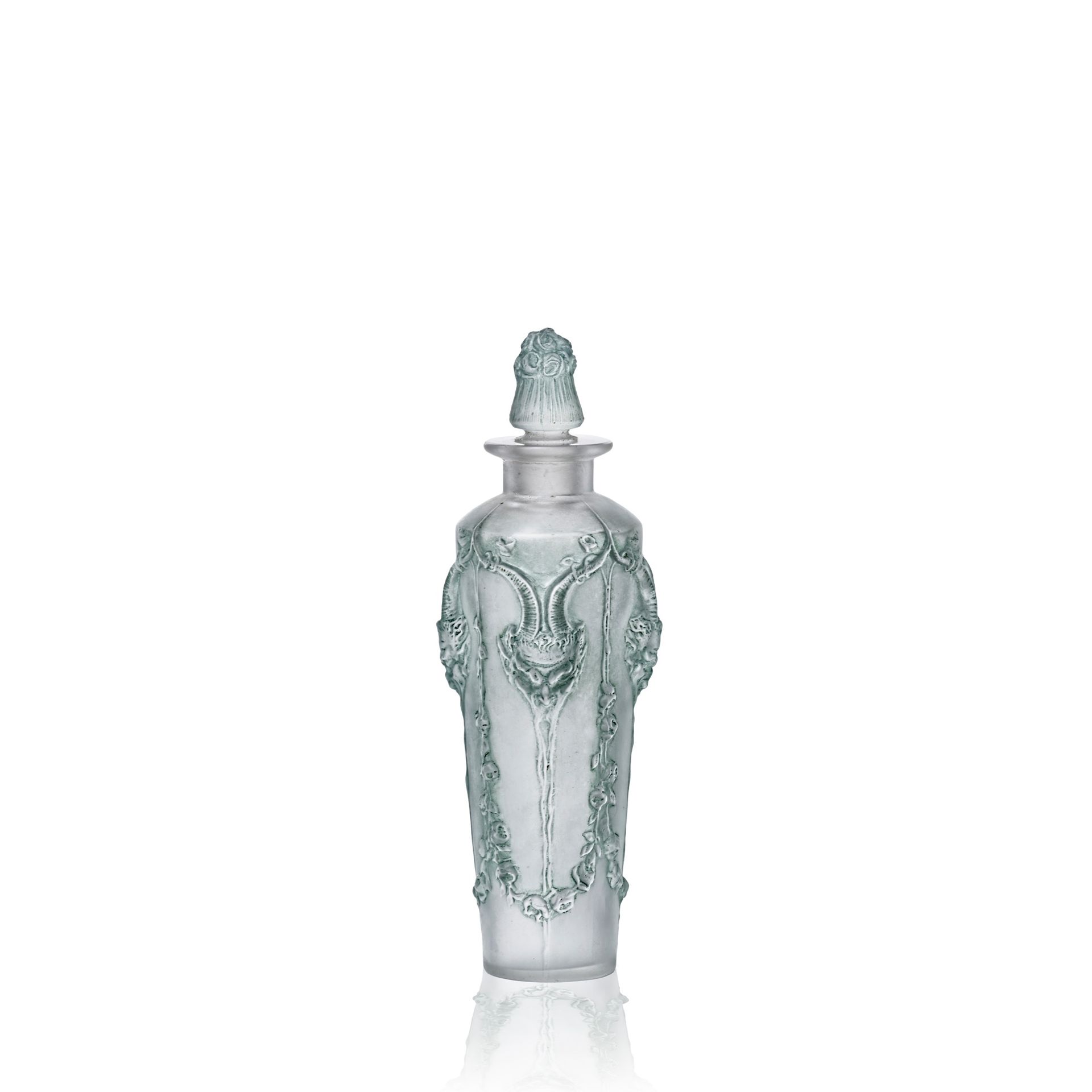 René Lalique (French 1860-1945) PAN SCENT BOTTLE, NO. 504 设计 1920年 磨砂和蓝色染色 刻有R.L&hellip;