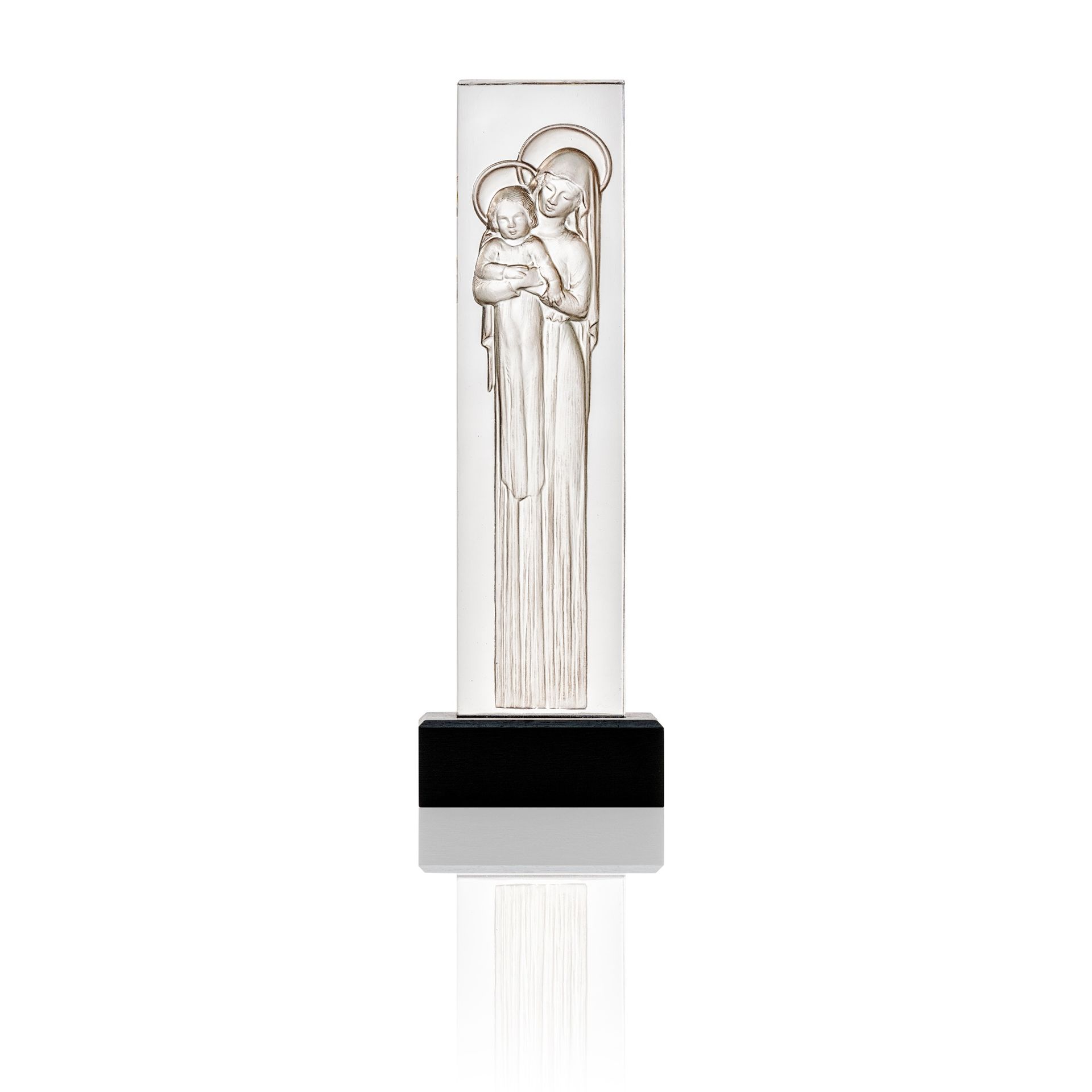 René Lalique (French 1860-1945) VIERGE À L'ENFANT PANEL, NO. 1217 设计：1934年，透明和磨砂&hellip;