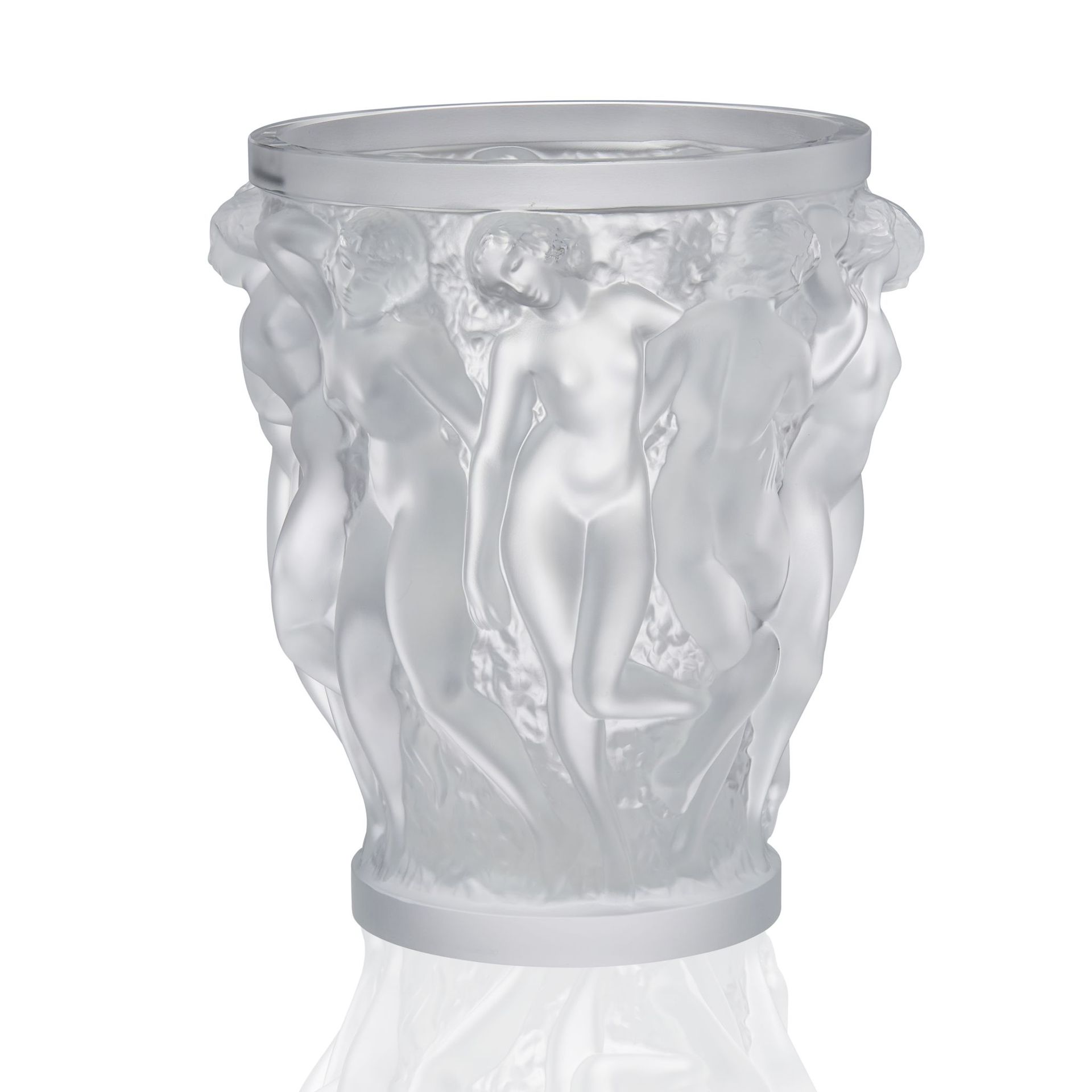 René Lalique (French 1860-1945) BACCHANTES VASE, NO. 997 设计于1927年，战后执行，透明和磨砂雕刻的L&hellip;