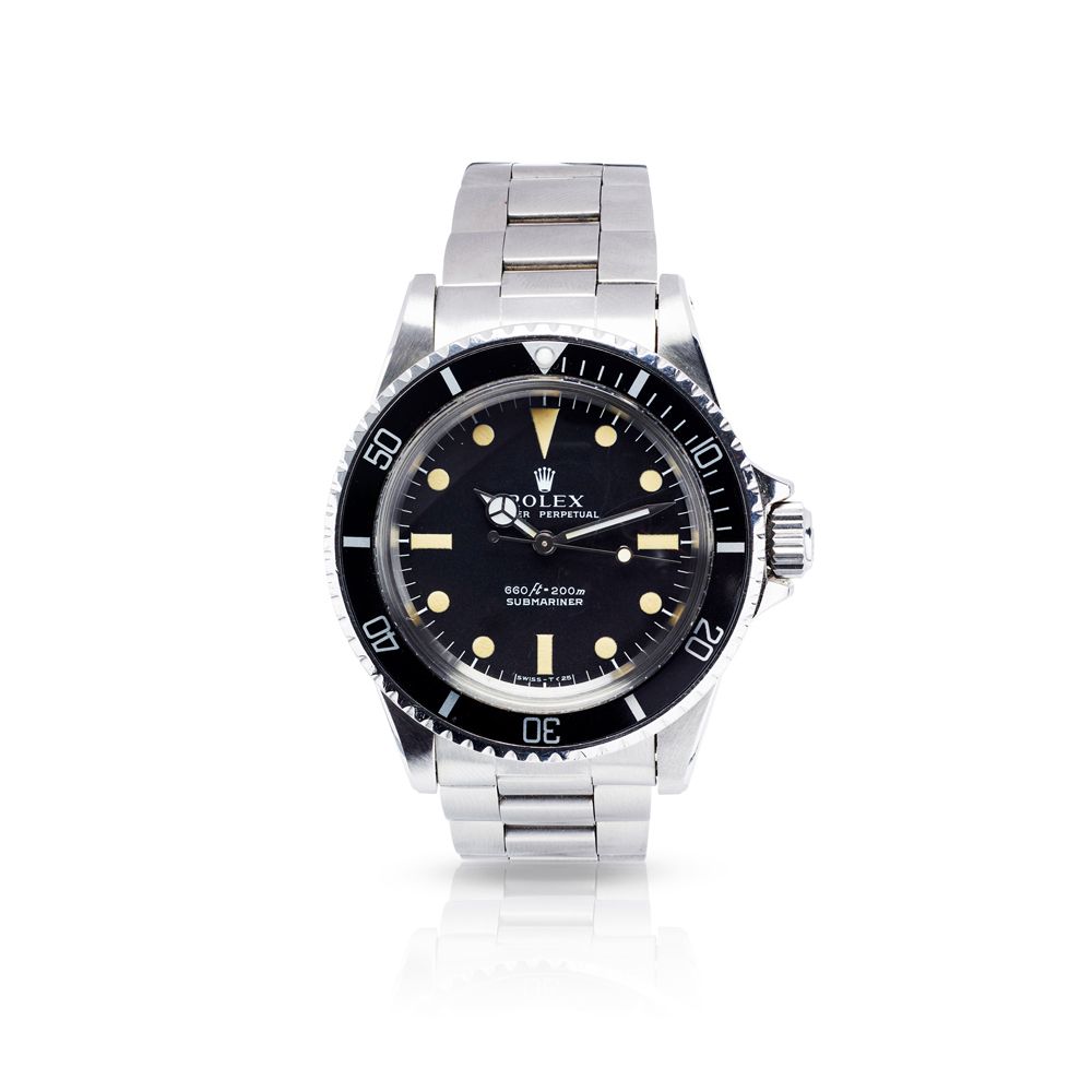 Rolex: A 1970s diver's watch Oyster Perpetual Submariner Modell 5513, Edelstahlg&hellip;