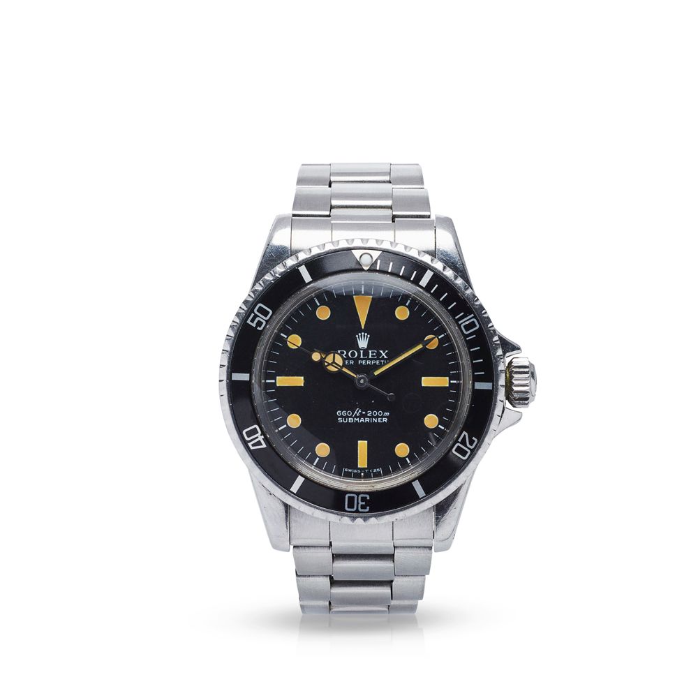 Rolex: An early 1960s diver's watch 蚝式恒动潜航者型5512，不锈钢表壳，签名的劳力士1530自动机芯，1962年从表耳之间&hellip;