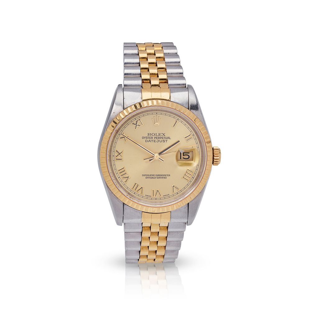 Rolex: A bi-colour wristwatch Oyster Perpetual Datejust型号为M16233，来自服务卡，不锈钢表壳，自动机&hellip;
