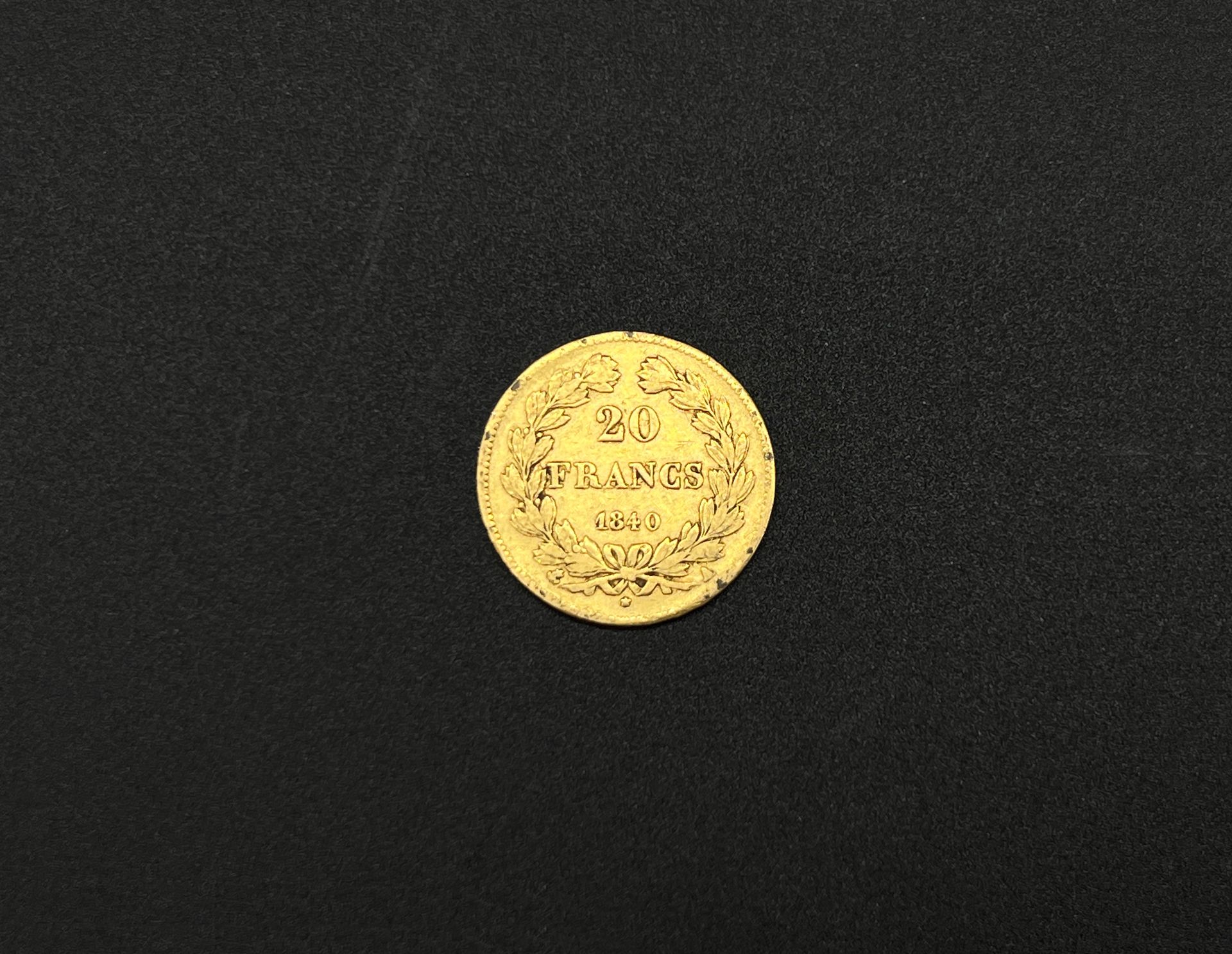 Null Moneta d'oro da 20 franchi Luigi Filippo, re dei francesi.

Anno 1840.

Pes&hellip;