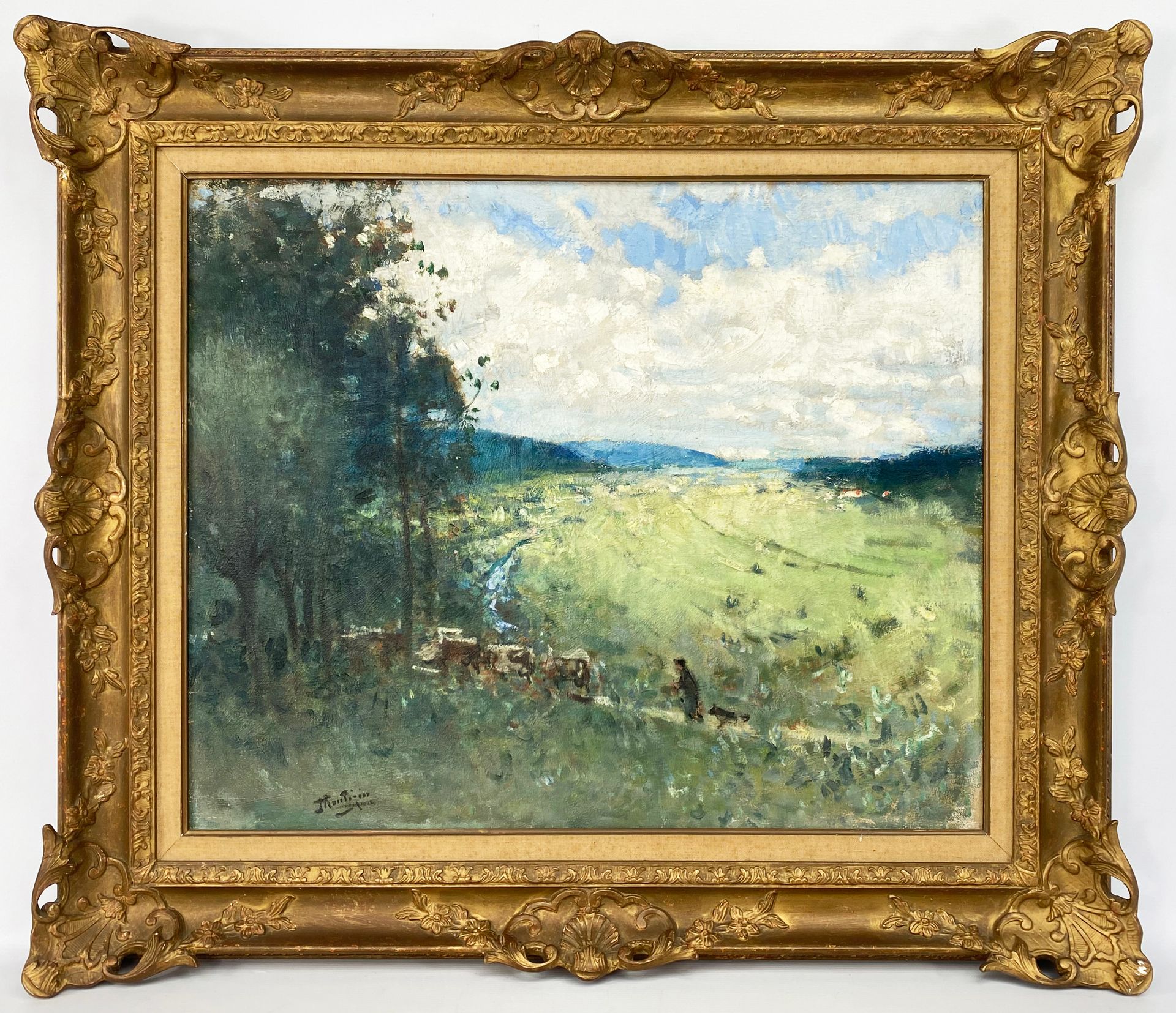 Null Pierre-Eugène MONTEZIN (1874-1946)

Landschaft mit einer Herde. 

Öl auf Le&hellip;