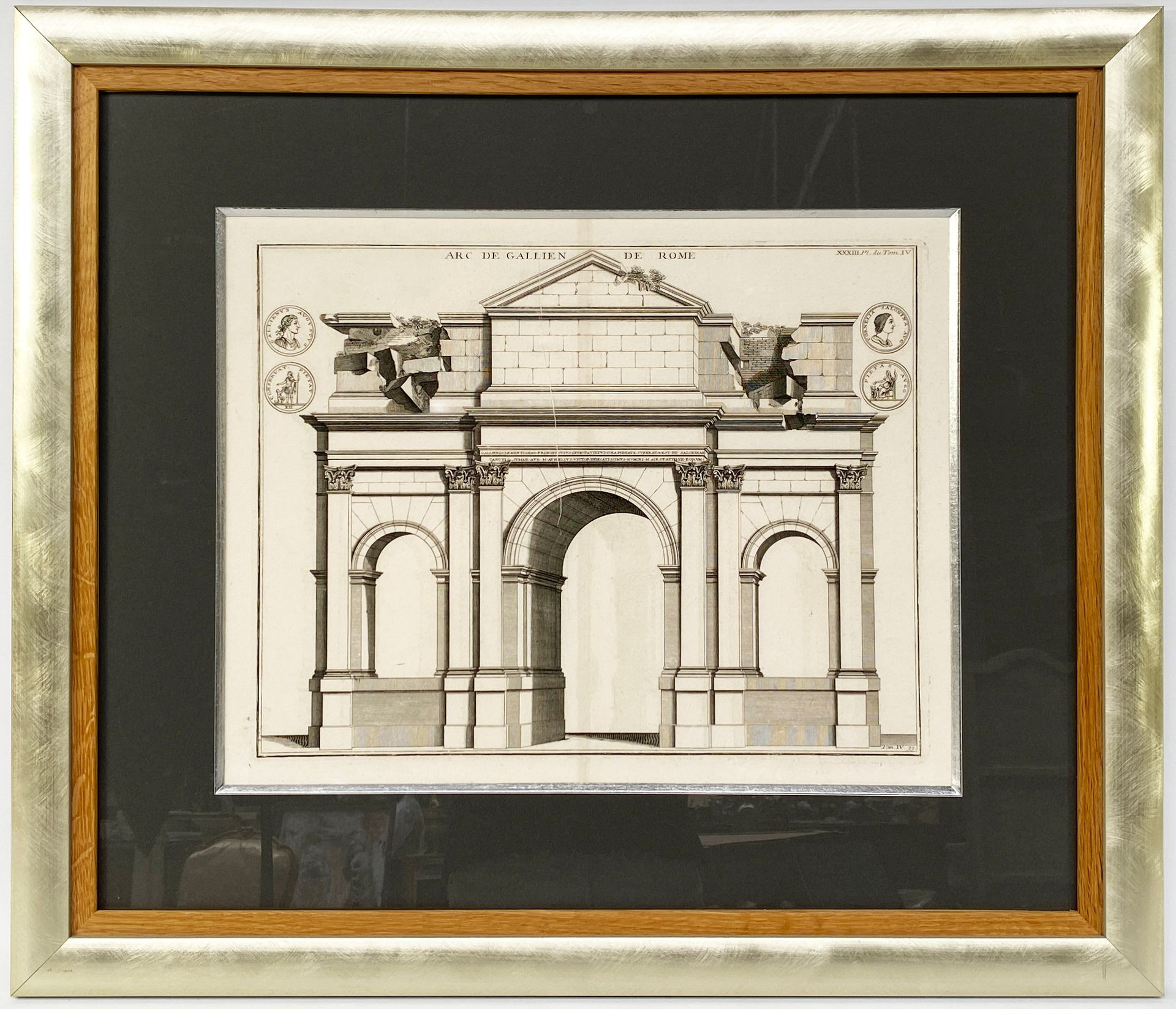 Null Architectural study - After Tomasso CUCCIONI (1790-1864) 
Arch of Gallien o&hellip;