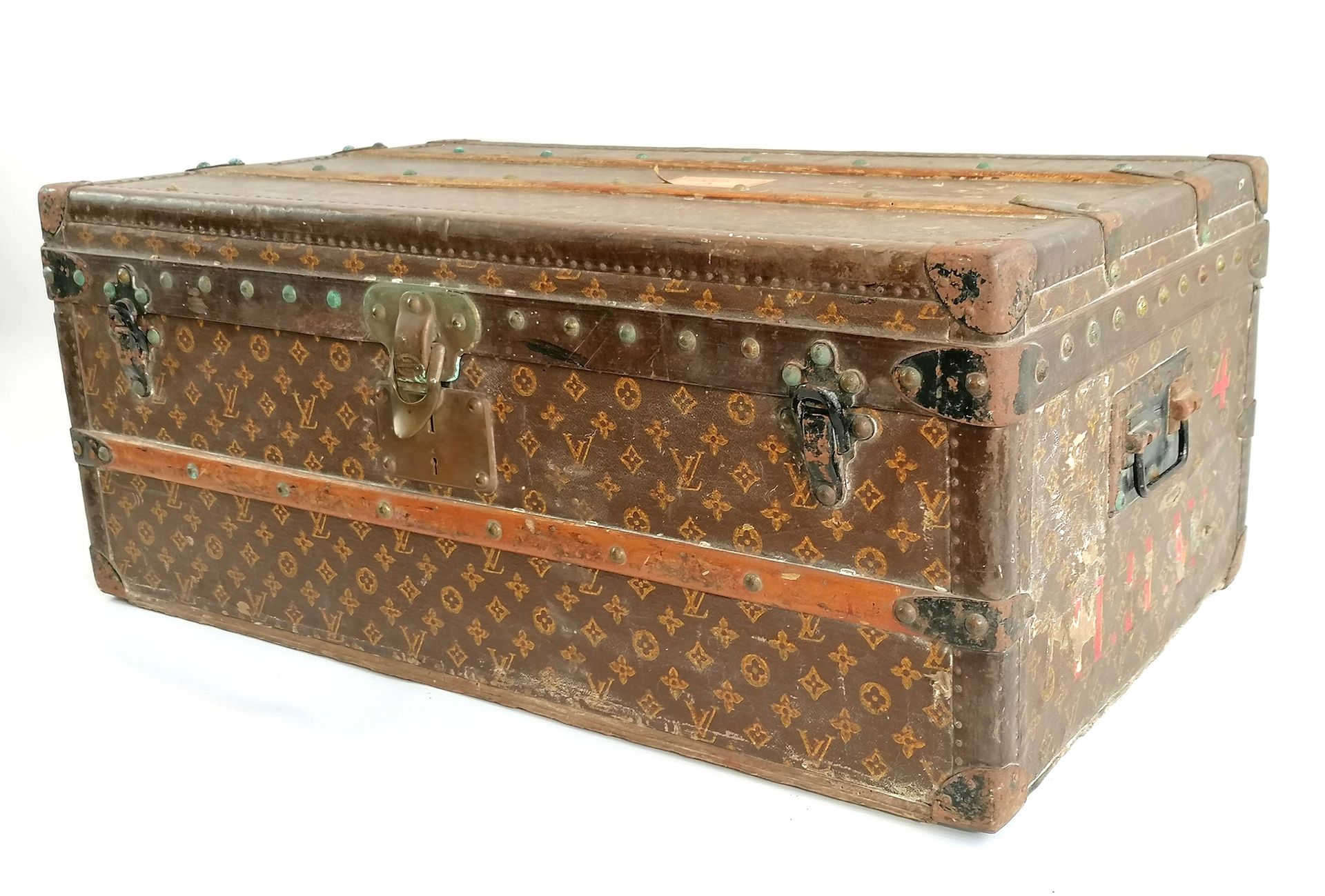 LOUIS VUITTON, Travel trunk in monogrammed coated canvas…