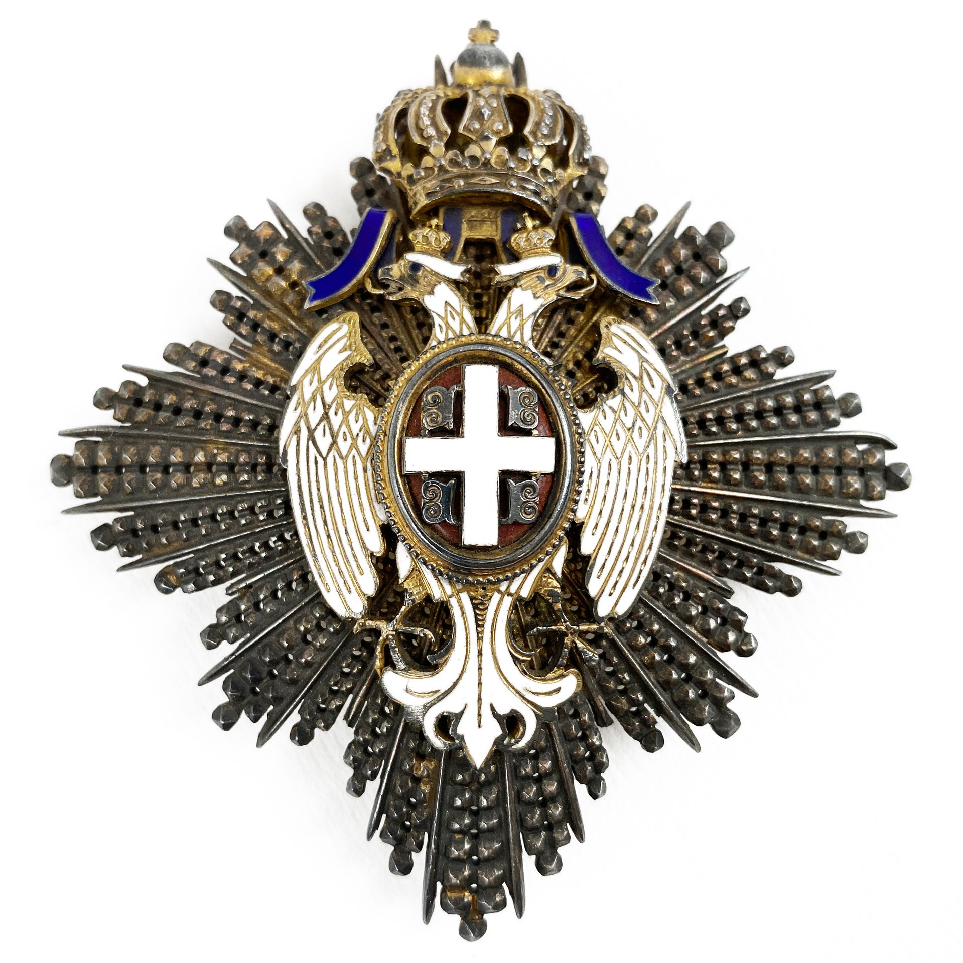 Null SERBIE
Plaque de grand-croix de l’Ordre de l’Aigle Blanc, en argent et émai&hellip;