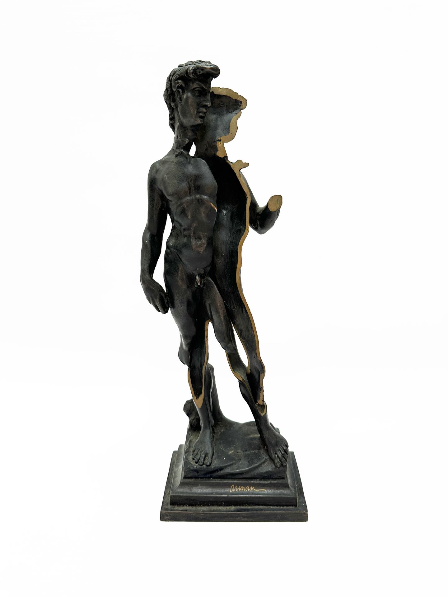 Null 费尔南德斯-阿尔曼（1928-2005）
"大卫 1994
带黑色铜锈的青铜作品。
签名 "Arman"，出版商印章 "Bronze Barelier&hellip;