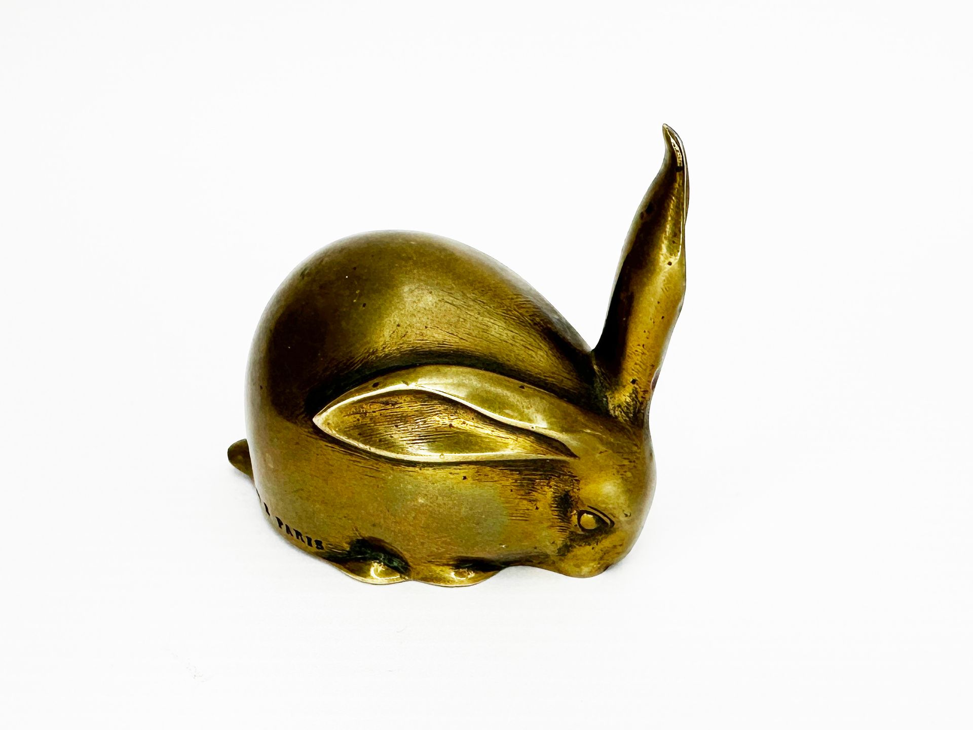 Null Edouard-Marcel SANDOZ (1881-1971)
"Conejo con una oreja levantada". 
Prueba&hellip;