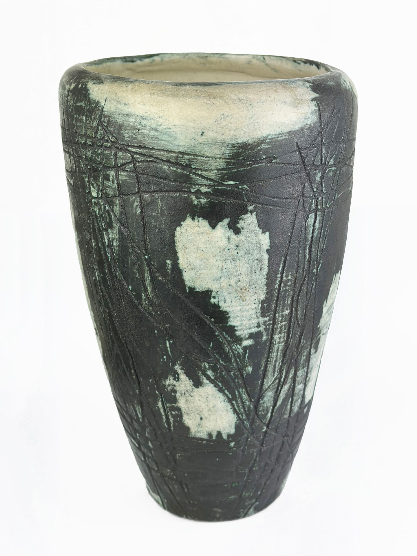 Null Jacques BLIN (1920-1995)
Glazed ceramic vase, predominantly green, decorate&hellip;