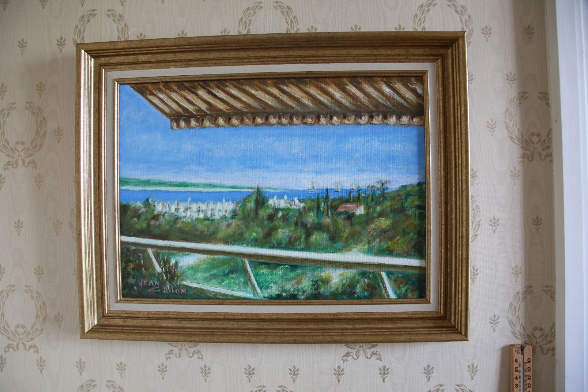 Null 
Tableau « vue d’un balcon dans le Midi » huile sur toile