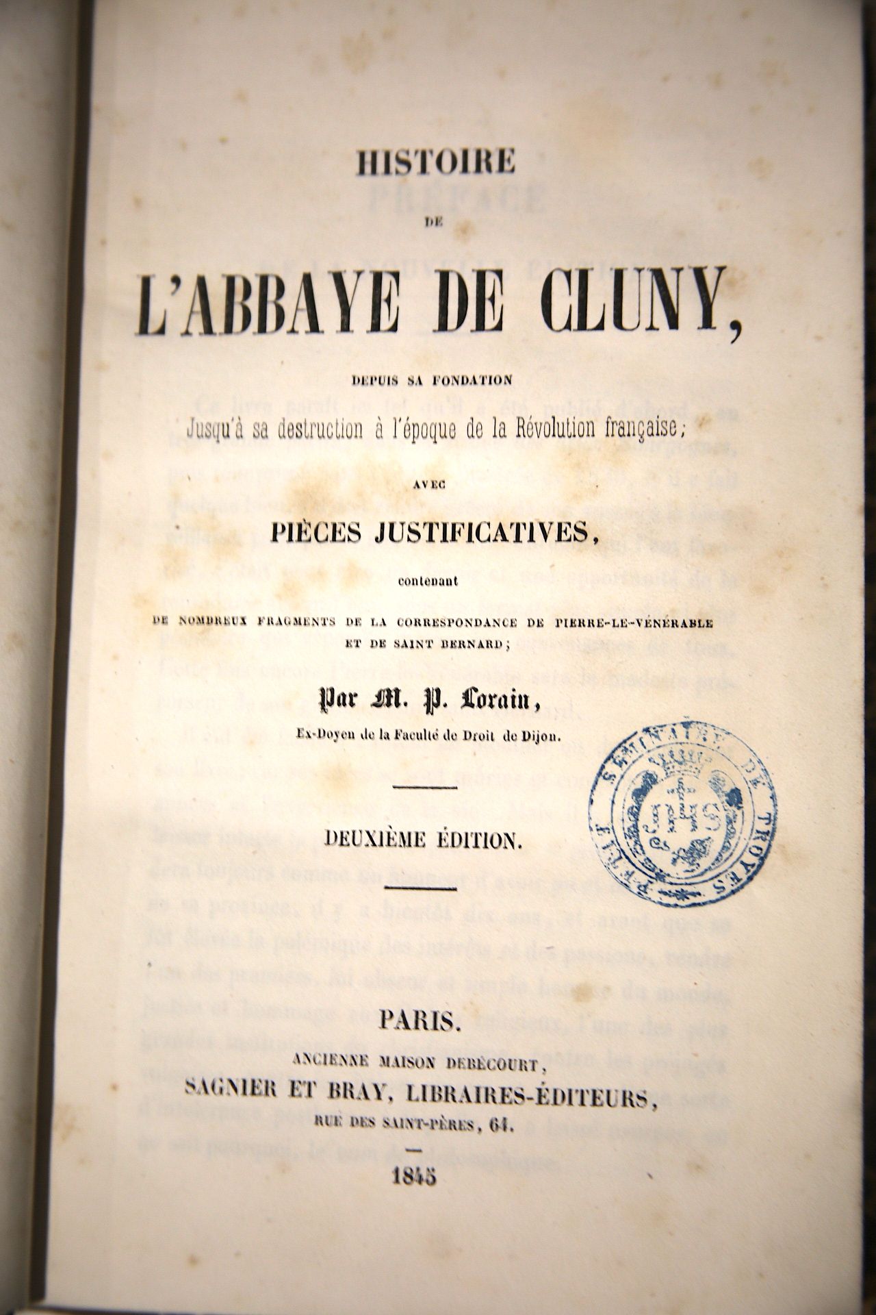 Null 
(Regionalismo / Borgoña).



M.P Lorain.



"Histoire de l'abbaye de Cluny&hellip;