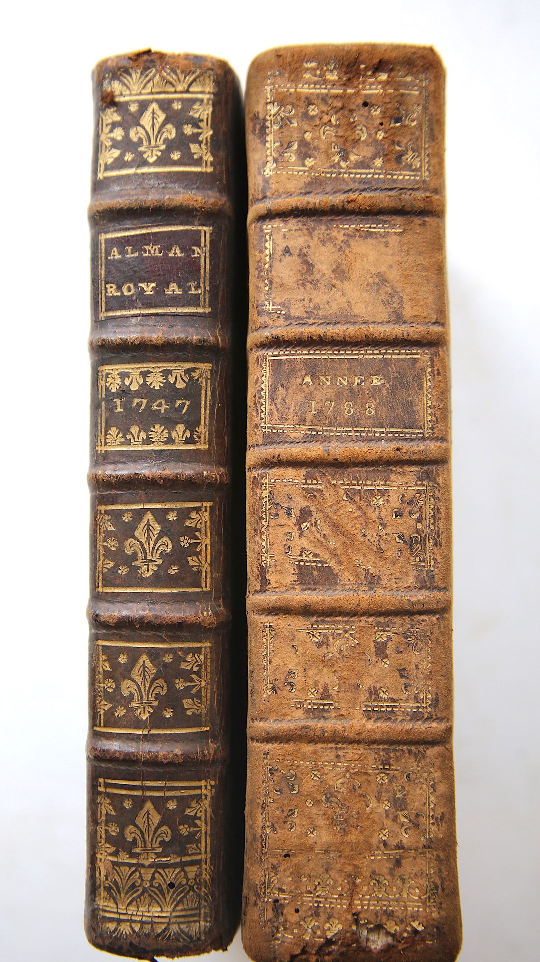 Null 
(历史)。



皇家年鉴》1747年。

巴黎，胡里和勒布雷顿的遗孀，1747年。大型12开本，采用当代全封闭式装订。书脊上装饰有百合花的铁钉。彩&hellip;