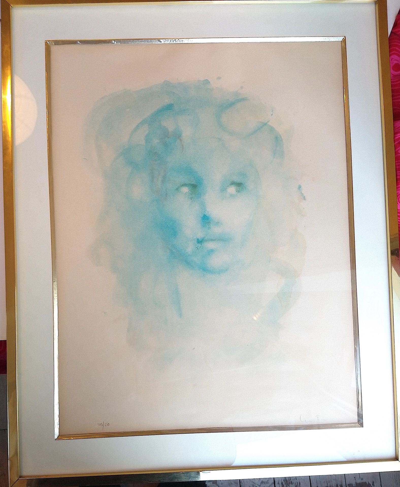 Null 
Leonor FINI
"Gesicht einer jungen Frau"
Lithografie, mit Bleistift unten r&hellip;