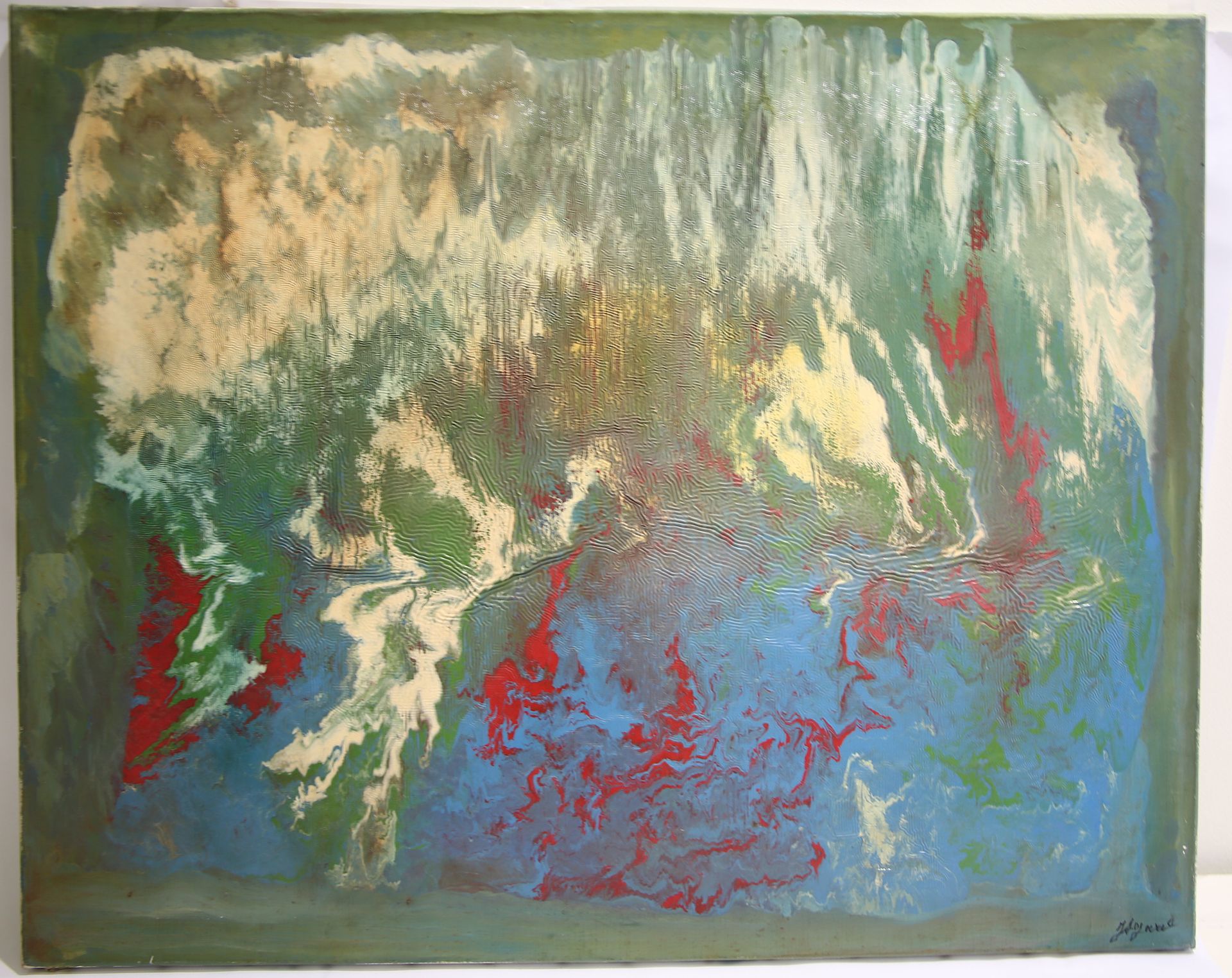 Null 
Jules AGARD

无题，抽象构成" 1974年

布面油画，右下方有签名，背面有日期

尺寸：63 x 80厘米左右
