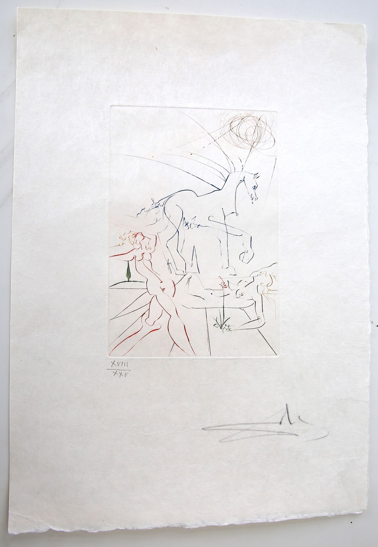 Null 
萨尔瓦多-达利（1904-1989）。


"阅兵"。

摘自《妇女与马》。德-弗兰科尼编辑1973年。原始干点法21,5 x 15厘米左右。 在所&hellip;