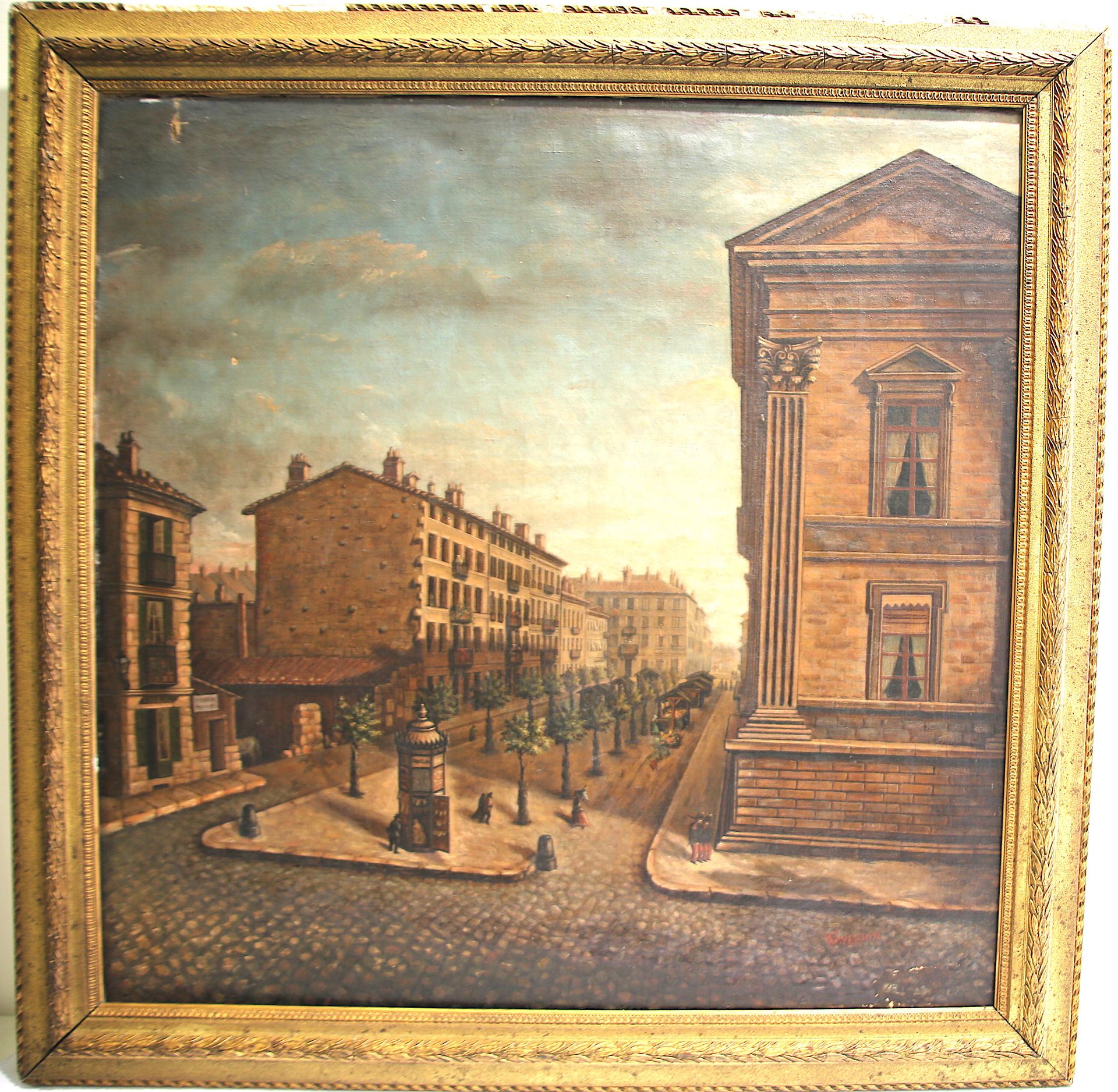 Null 
FAVERJON（20世纪初）。

"圣艾蒂安司法宫"。

布面油画，右下角有红色的Faverjon签名。

尺寸：800 mm x 800 mm
&hellip;