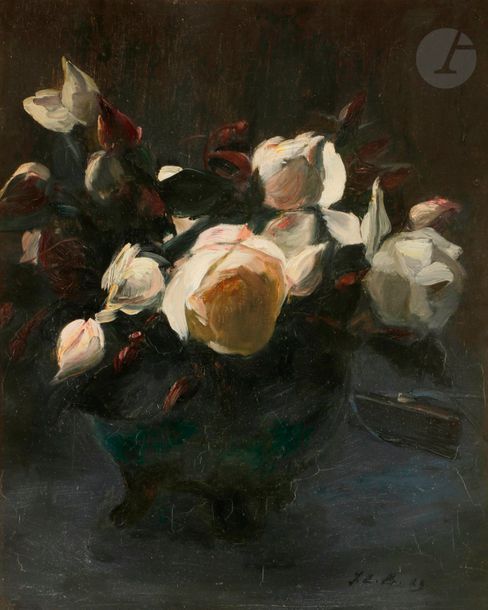 Null Jacques-émile BLANCHE (1861-1942)
Vase de roses, 1889
Huile sur toile.
Mono&hellip;