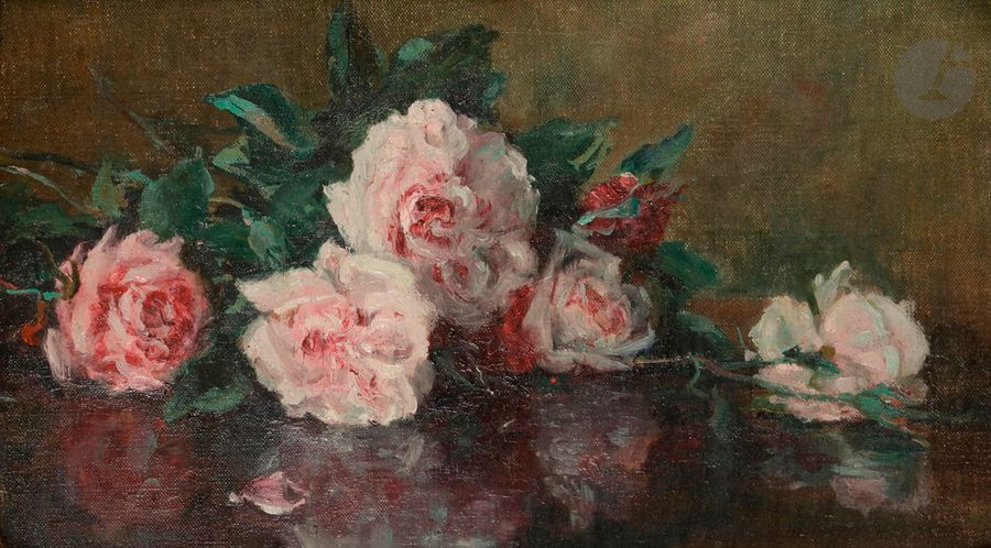 Null Margaret Campbell MACPHERSON 
(1860-1931)
Jeté de fleurs
Huile sur toile.
S&hellip;