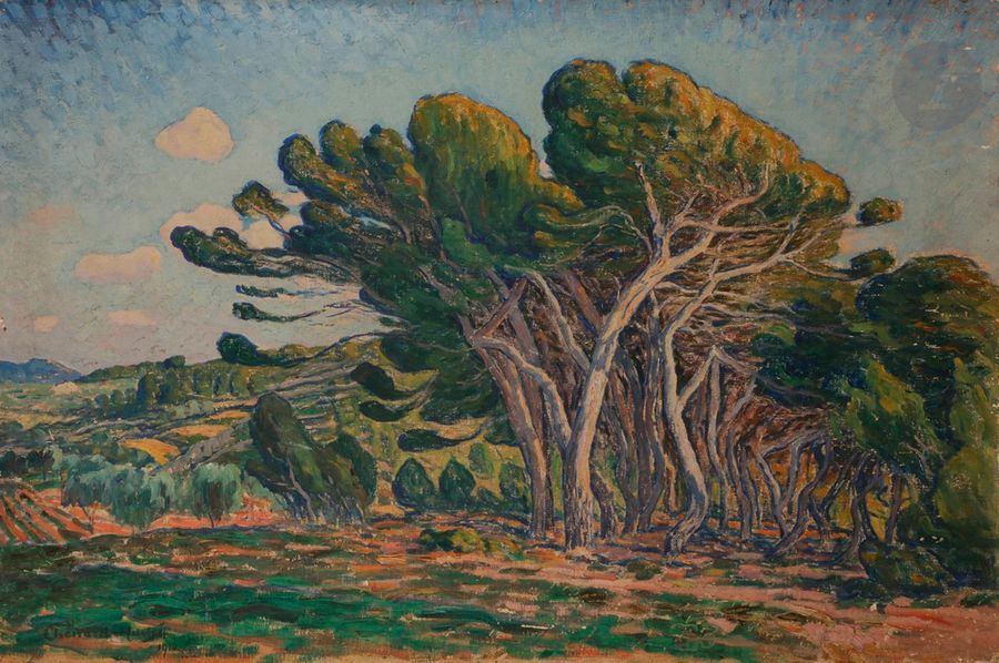 Null Georges CHENARD HUCHé (1864-1937)
Provence, pins parasols, 1910
Huile sur t&hellip;