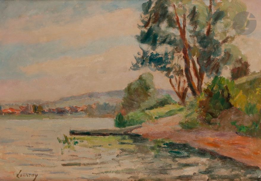 Null Abel LAUVRAY (1870-1950)
Le Village de Vétheuil et la Seine ou La Barque pr&hellip;