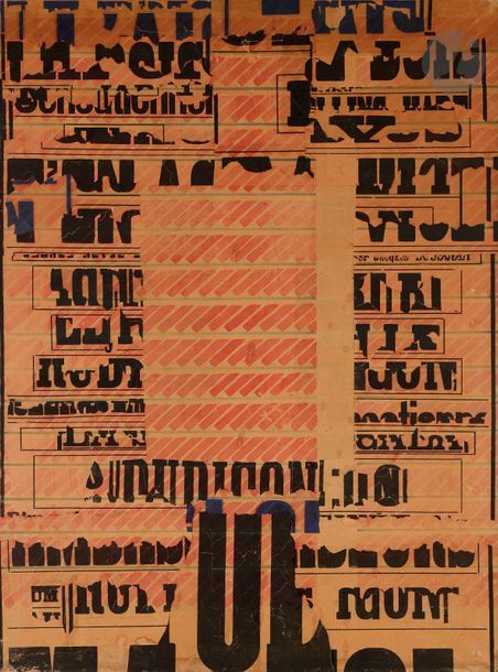 Null Arthur AESCHBACHER (né en 1923)
Composition, 1978
Collage d’affiches lacéré&hellip;