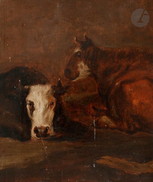 Null École hollandaise du XVIIIe siècle
Étude de vache
Panneau de chêne, deux pl&hellip;