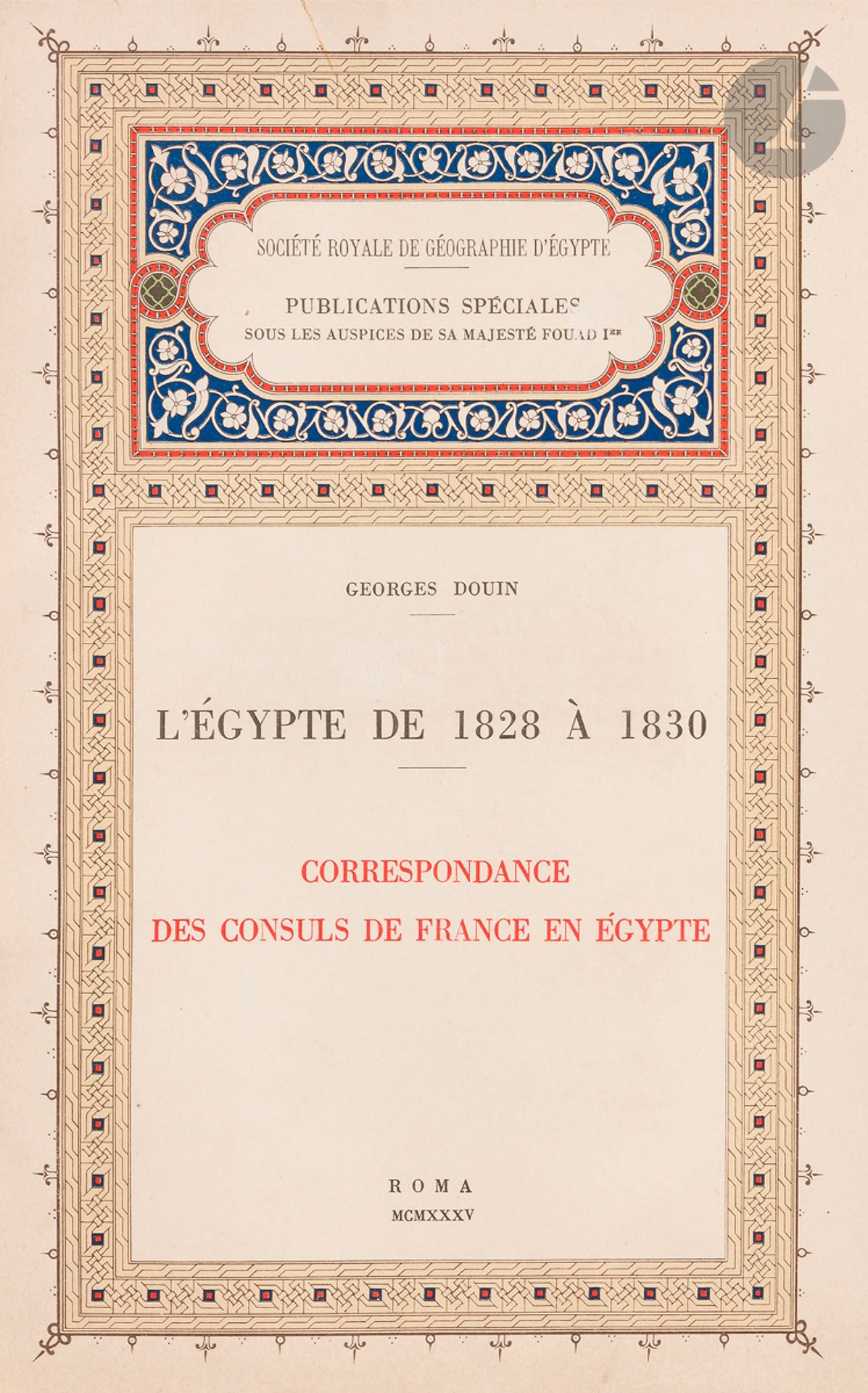 Null [HISTOIRE DE L’ÉGYPTE]
Douin G., L’Égypte de 1828 à 1830. Correspondance de&hellip;