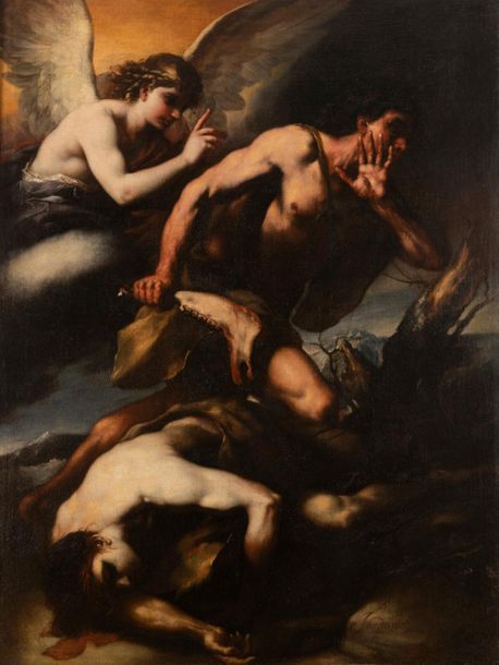 Null Luca GIORDANO (Naples, 1632 - 1705)
Caïn et Abel
Toile.
Signée en bas à dro&hellip;