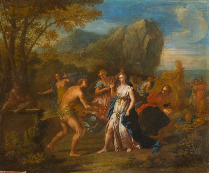 Null Attribué à Victor Honoré JANSSENS (1658 - 1736)
Ulysse et Nausicaa 
Toile. &hellip;