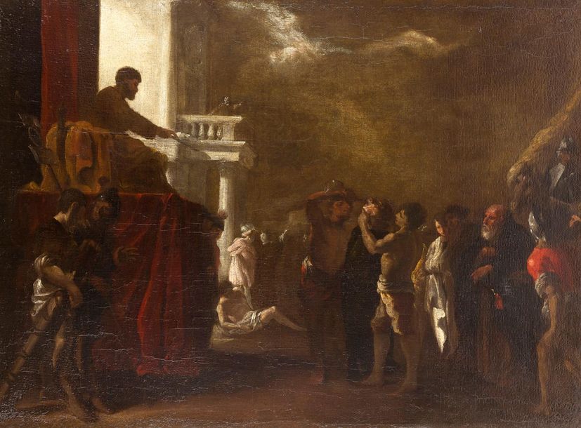 Null Johann Heinrich SCHÖNFELD (1609 - 1683)
Scène de martyre
Toile.
Restauratio&hellip;